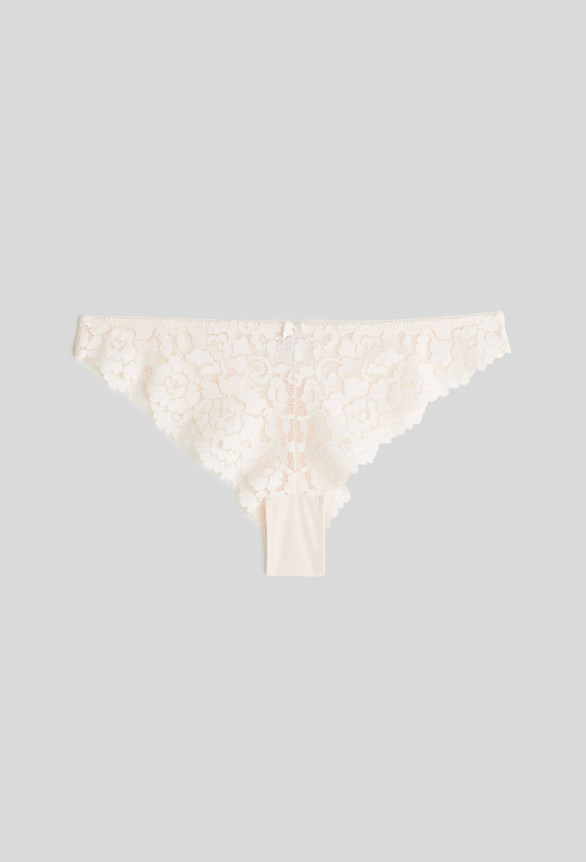 Tanga CAMILLE en dentelle, Rose clair, large image number 0