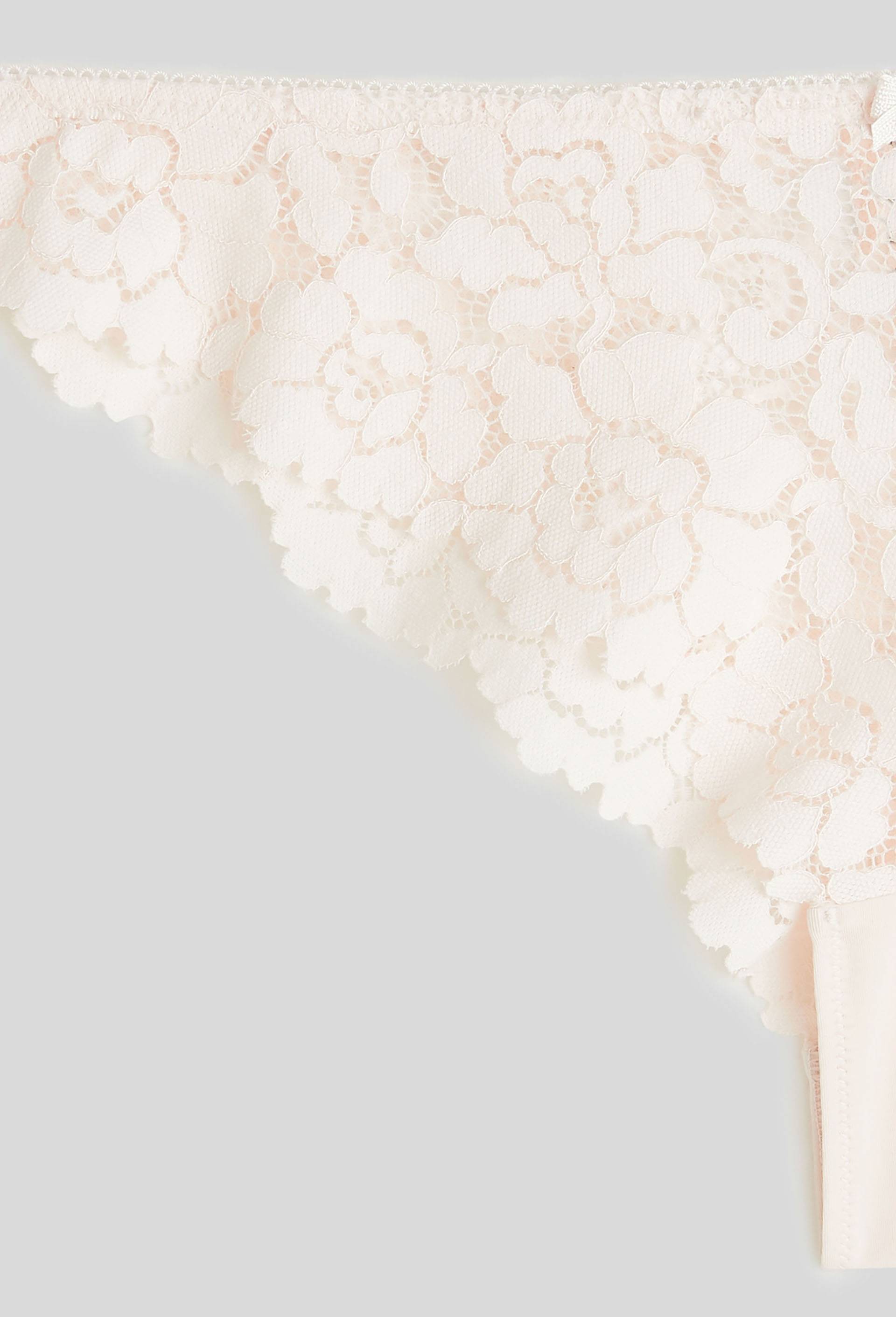 Tanga CAMILLE en dentelle, Rose clair, large image number 2.0