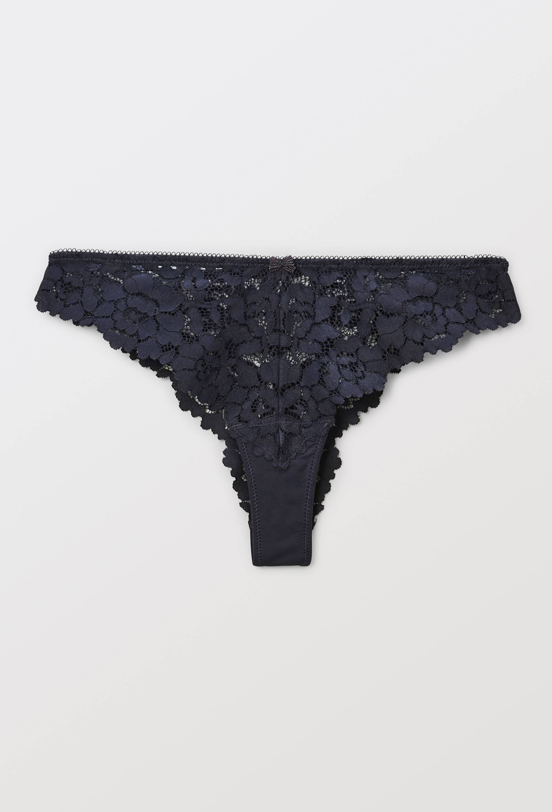 Tanga CAMILLE en dentelle, Bleu fonc&eacute;, large image number 2.0