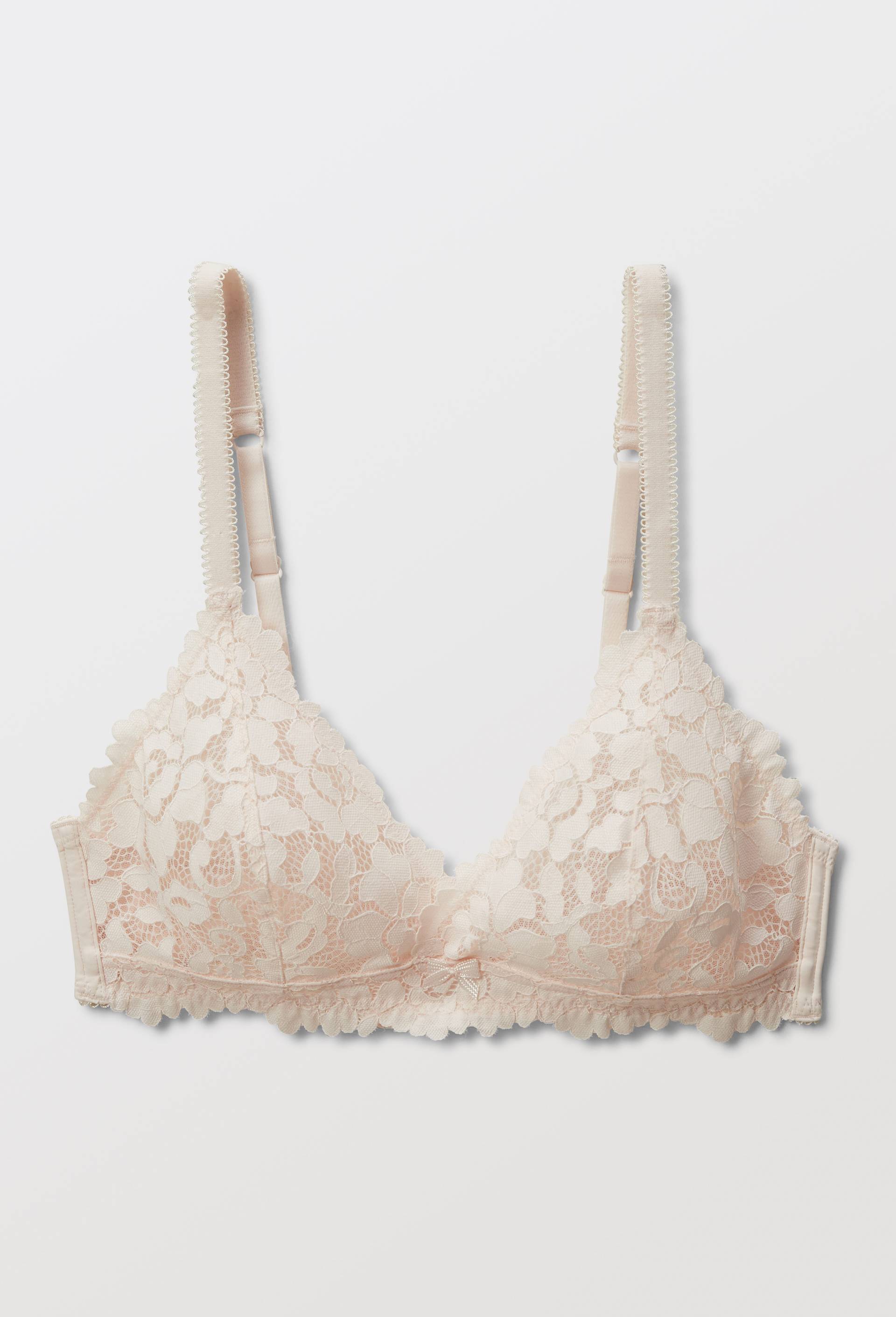 Soutien-gorge triangle CAMILLE en dentelle, Rose clair, large image number 3