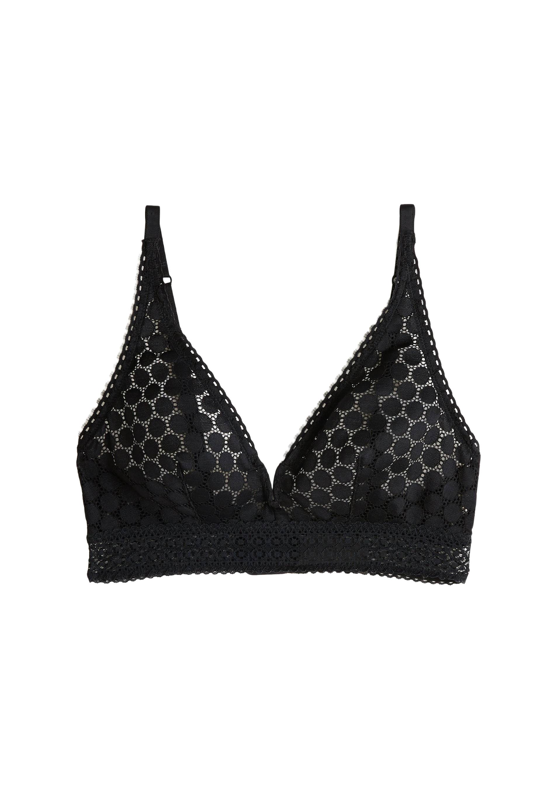 Soutien-gorge triangle foulard  ROMY en dentelle, Oeko-Tex, Noir, large image number 3.0