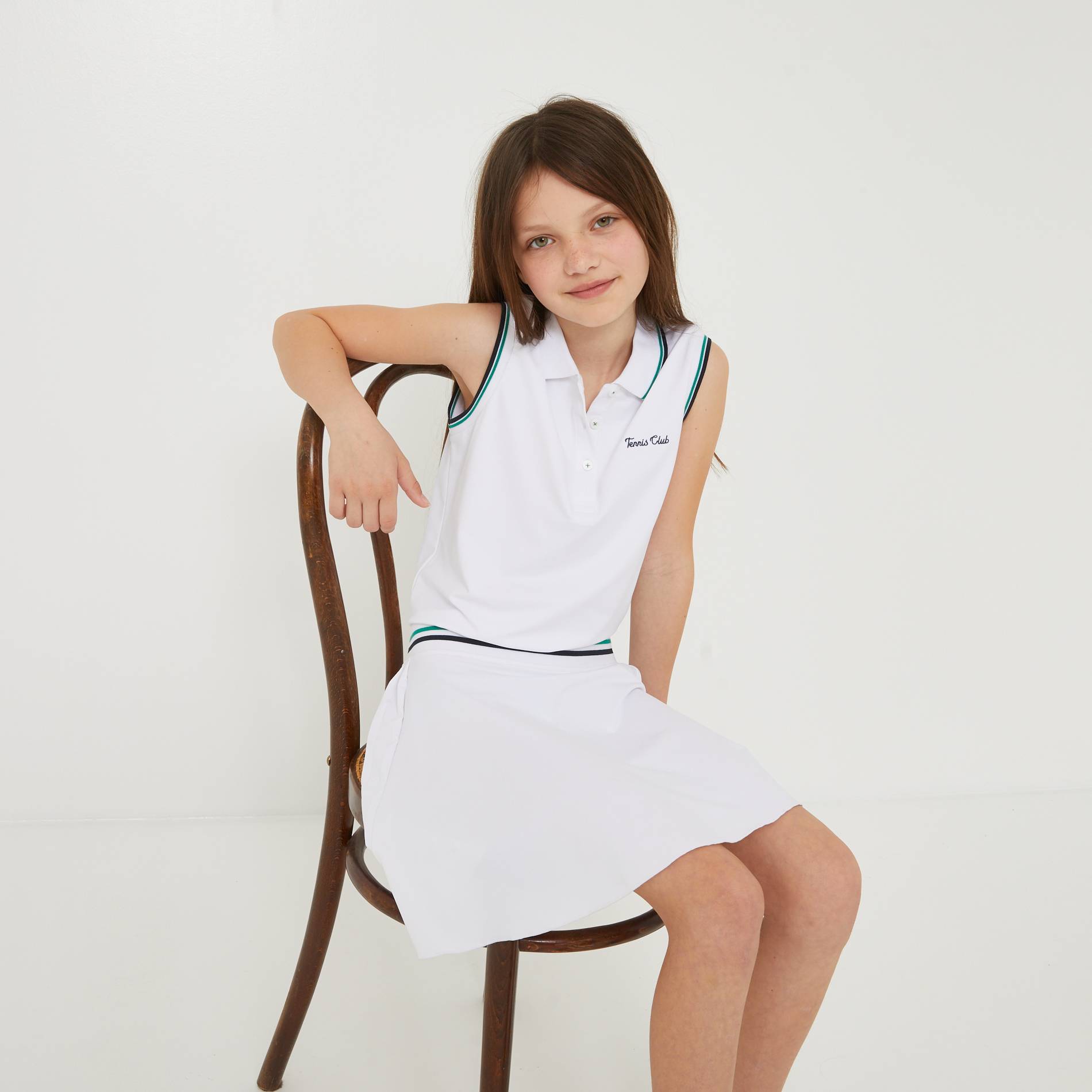 Robe polo de tennis, Blanc, large image number 0.0