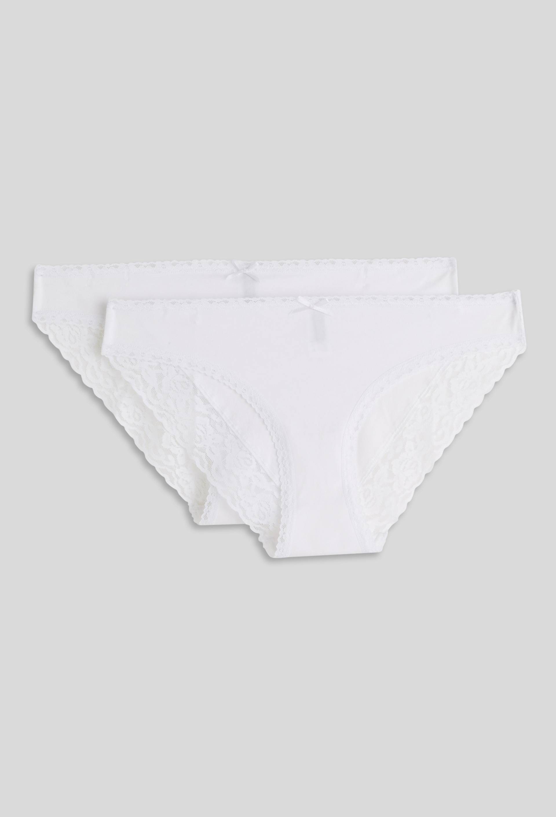 Lot de 2 culottes EMMA en coton BIO GOTS, Blanc, large image number 0
