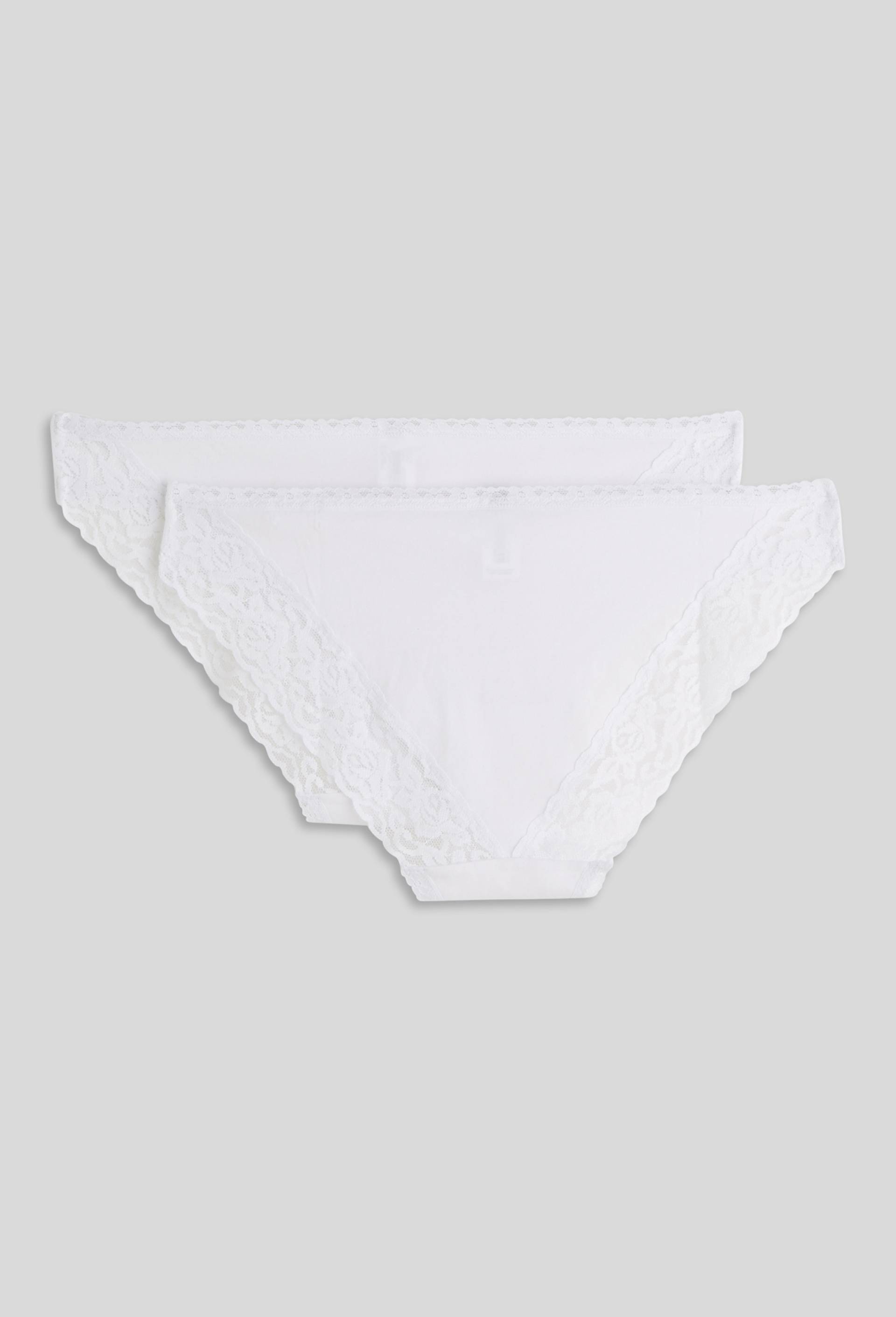 Lot de 2 culottes EMMA en coton BIO GOTS, Blanc, large image number 1.0
