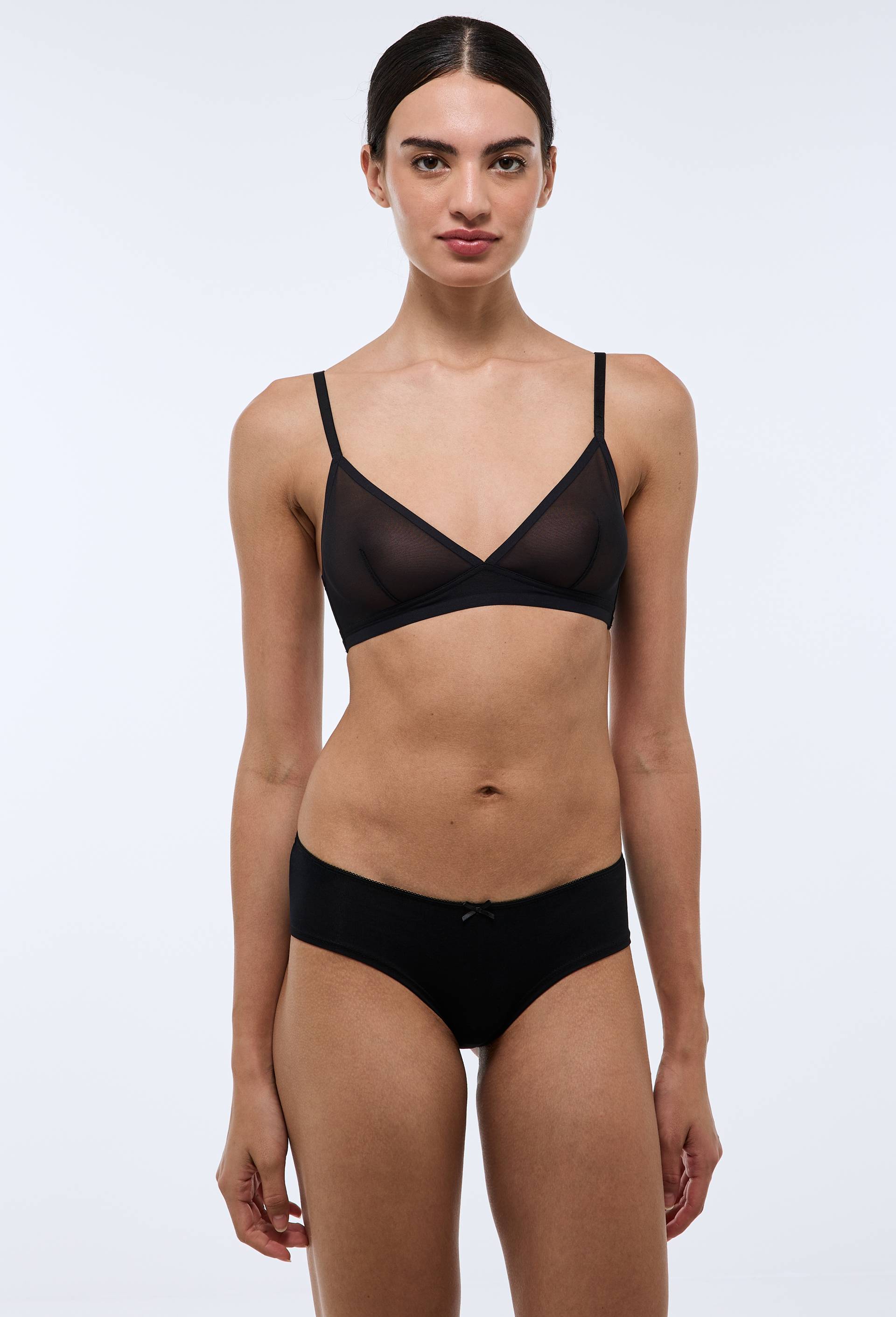 Lot de 3 shorties ALIX en coton BIO GOTS, Noir, swatch image