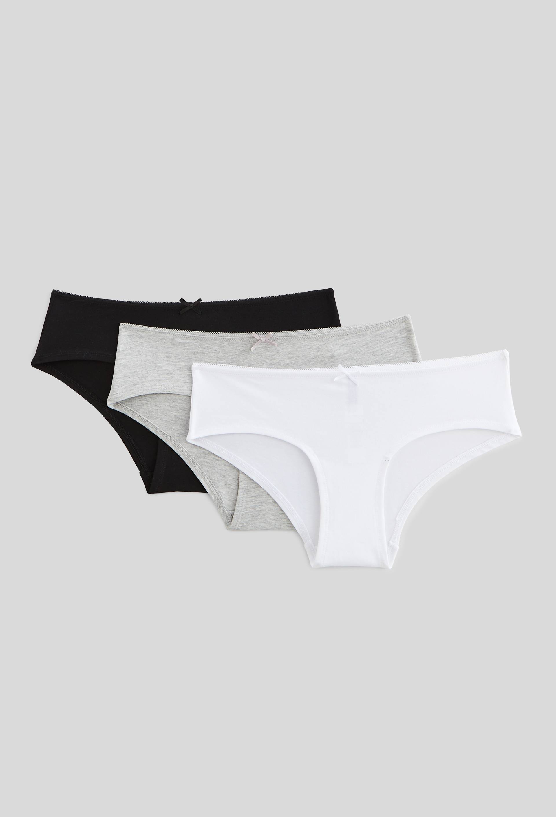 Lot de 3 shorties ALIX en coton BIO GOTS, Blanc, large image number 0