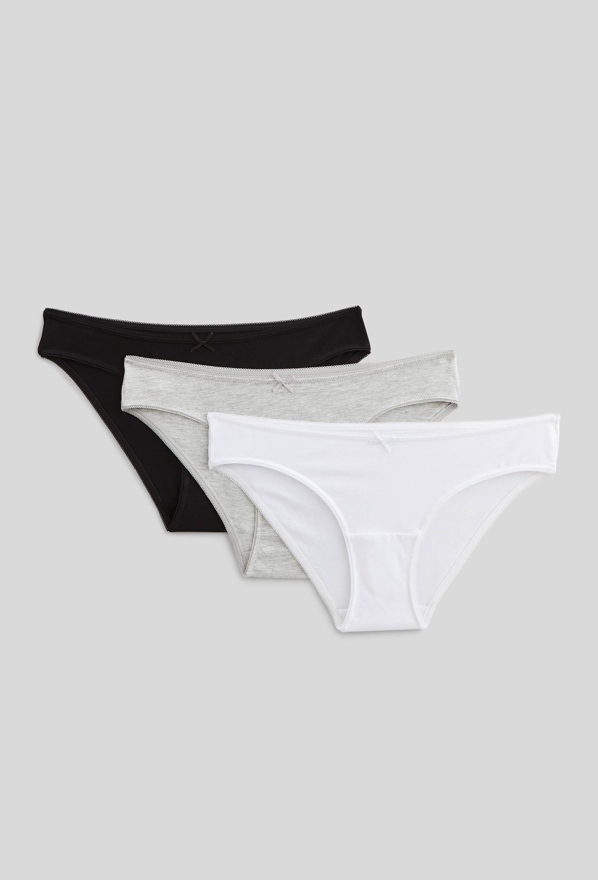 Lot de 3 culottes ALIX en coton BIO GOTS, Blanc, swatch image