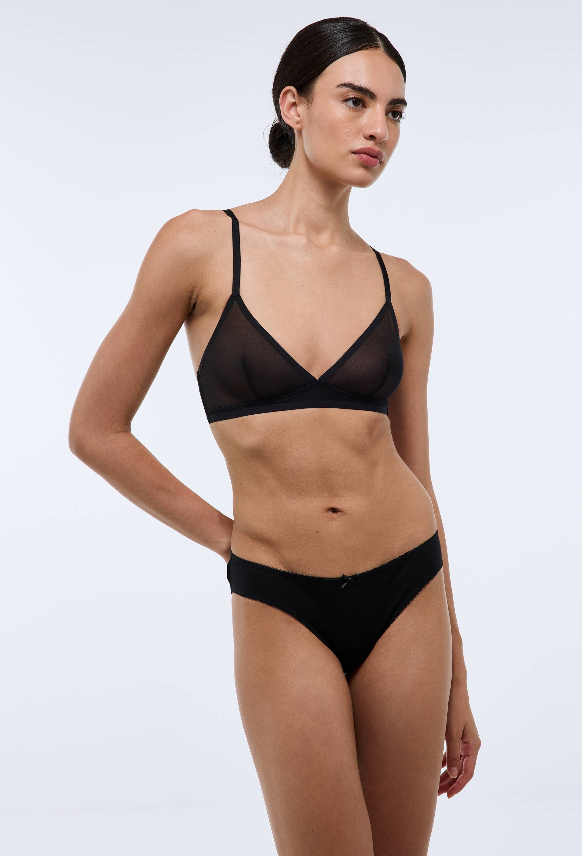 Lot de 3 culottes ALIX en coton BIO GOTS, Noir, swatch image