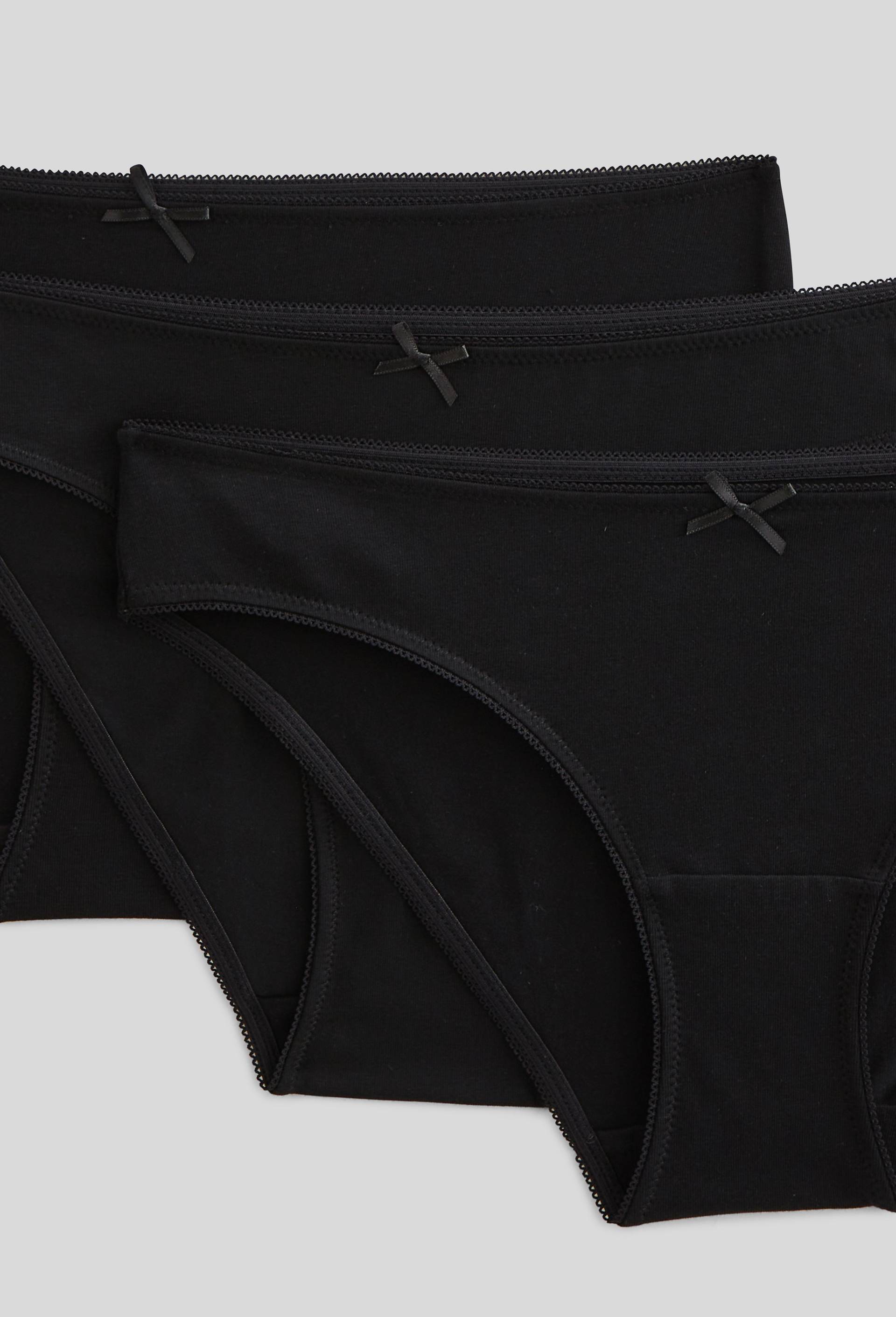 Lot de 3 culottes ALIX en coton BIO GOTS, Noir, large image number 1.0