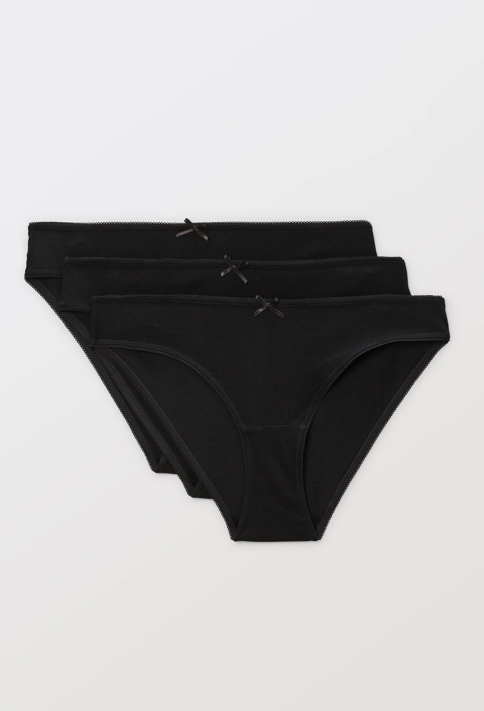Lot de 3 culottes ALIX en coton BIO GOTS, Noir, large image number 2