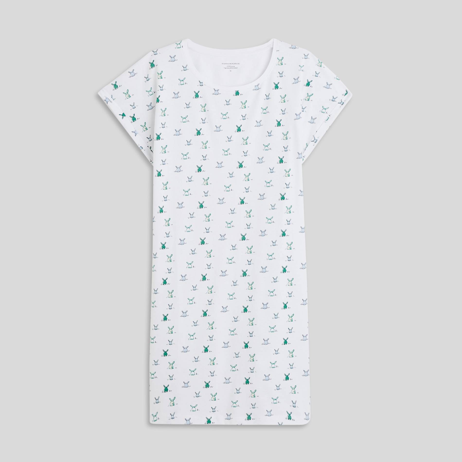 Chemise de nuit en coton BIO, Blanc, large image number 2
