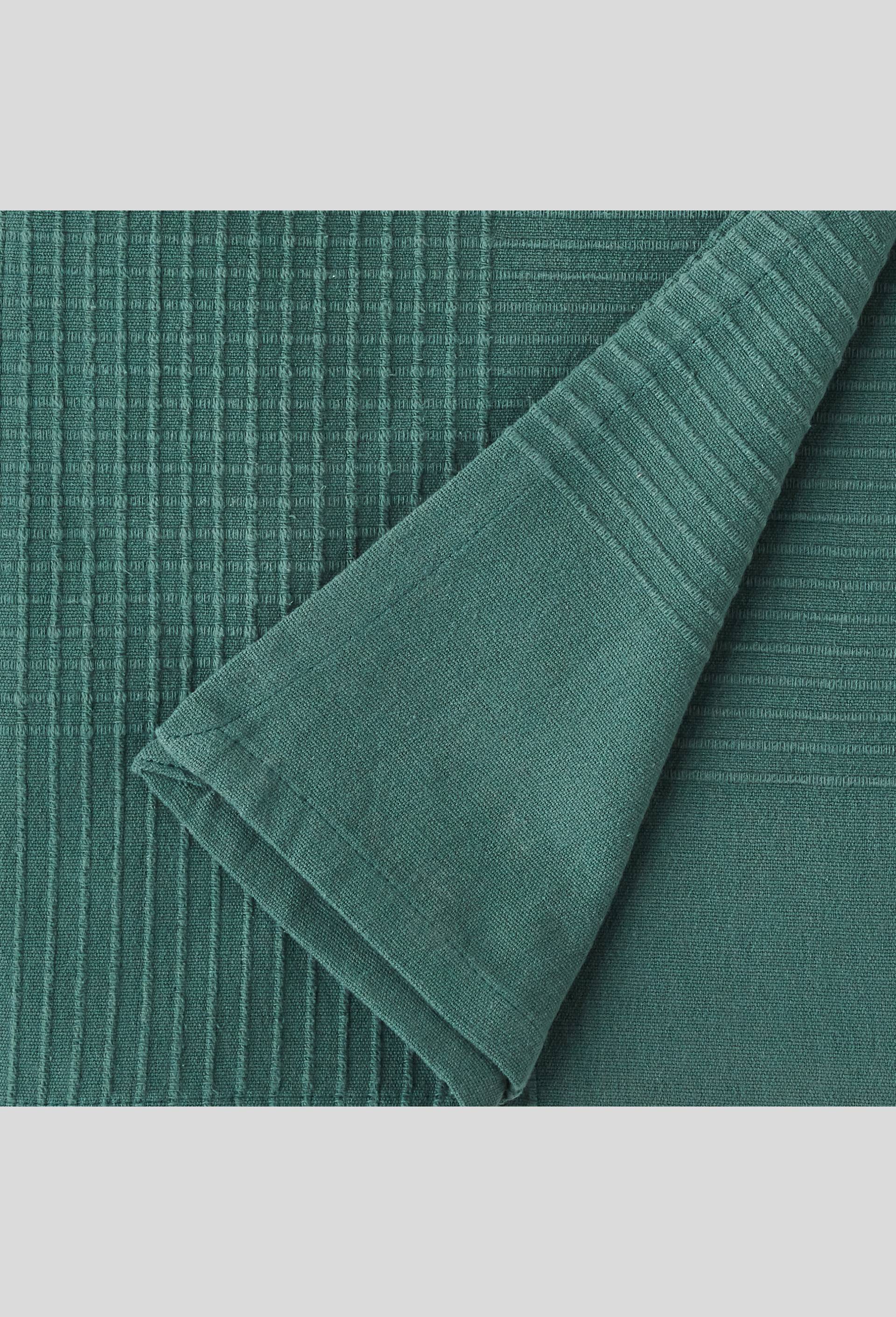 Plaid en coton avec surpiqures, Vert clair, large image number 1.0