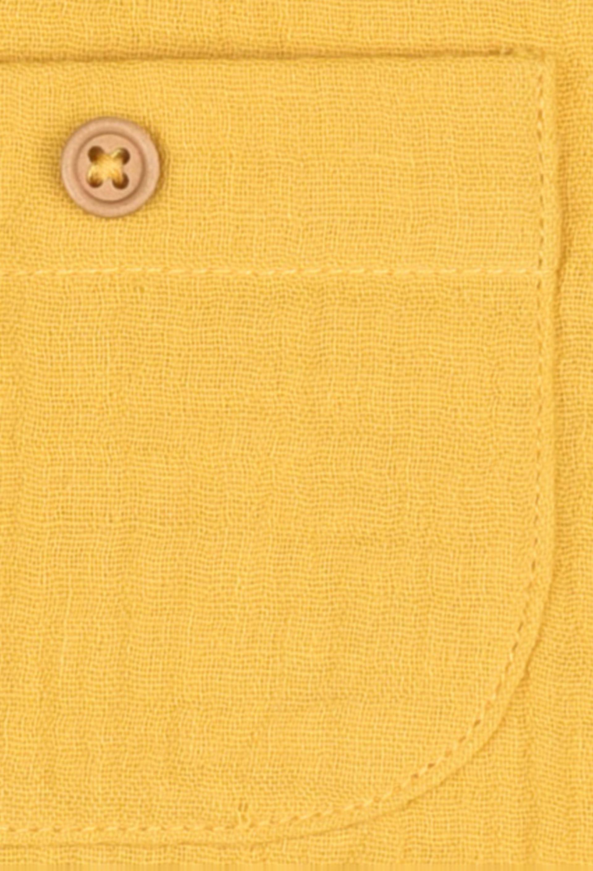 Barboteuse à poche en gaze de coton certifié Oeko-Tex, Jaune, large image number 2.0