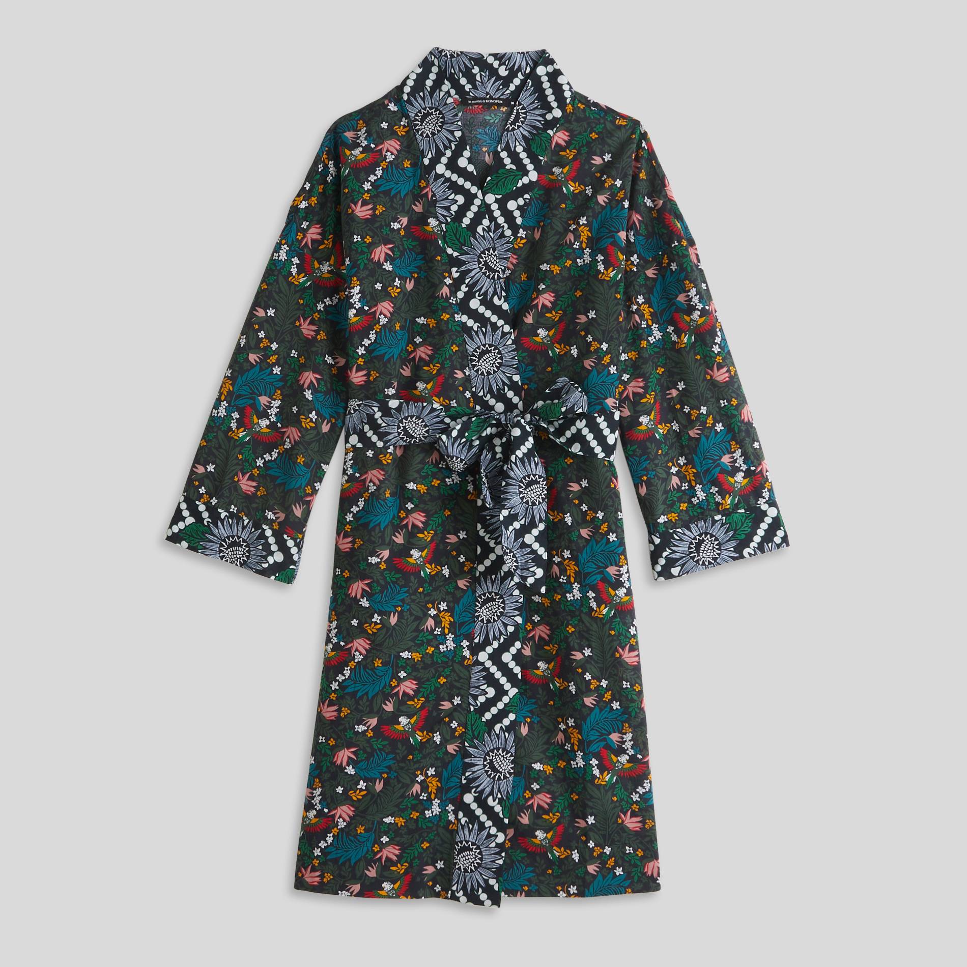 Kimono en coton BIO, Bleu fonc&eacute;, large image number 2