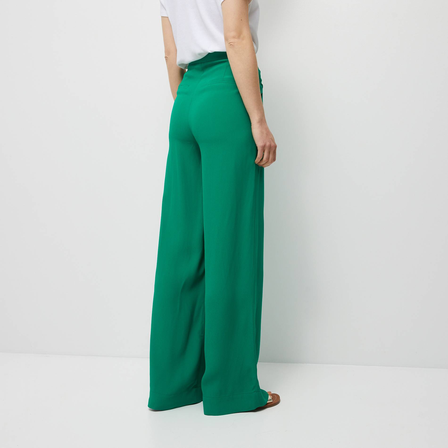 Pantalon flare, Vert, large image number 1