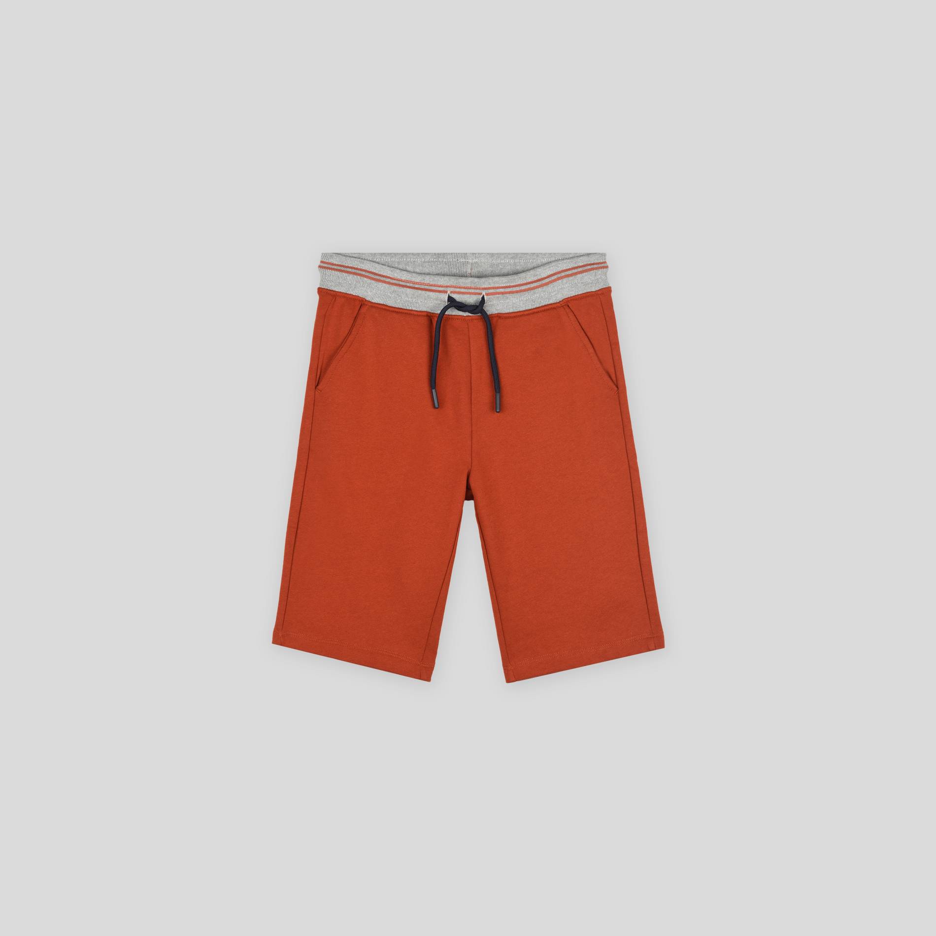Bermudas molleton en coton BIOO, Orange, large image number 0