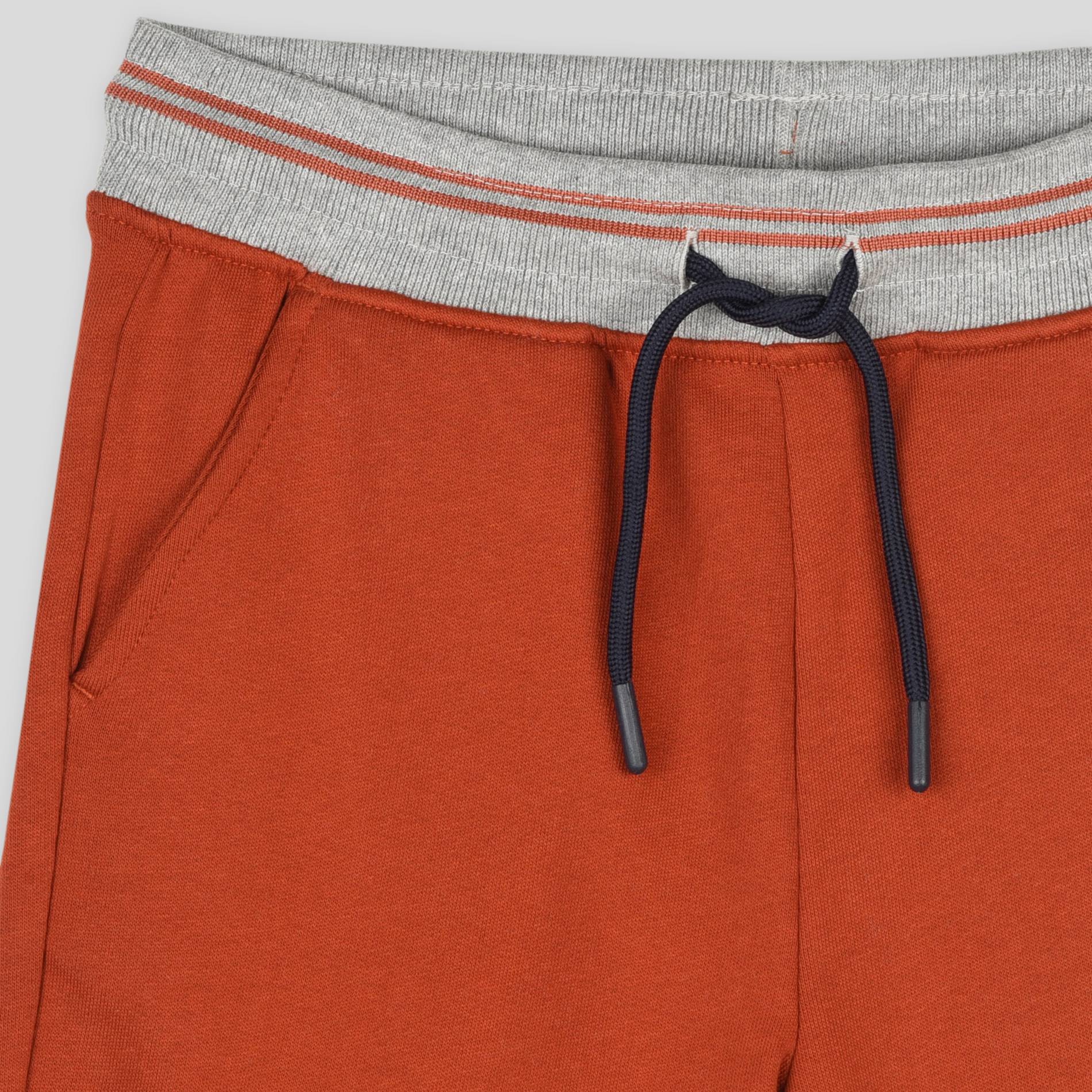 Bermudas molleton en coton BIOO, Orange, large image number 2