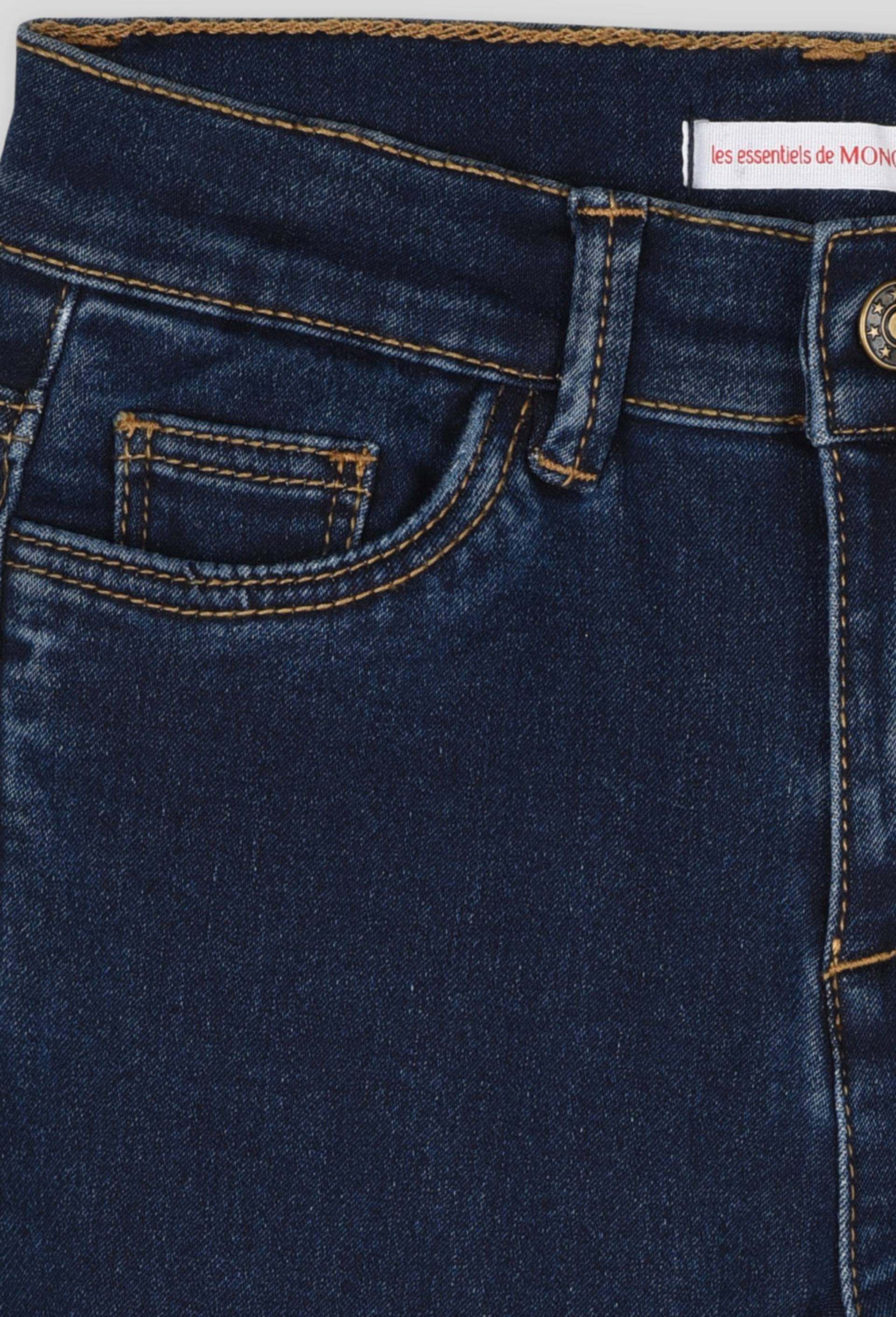 Jean slim en maille certifié Oekotex, BLEU, large image number 2
