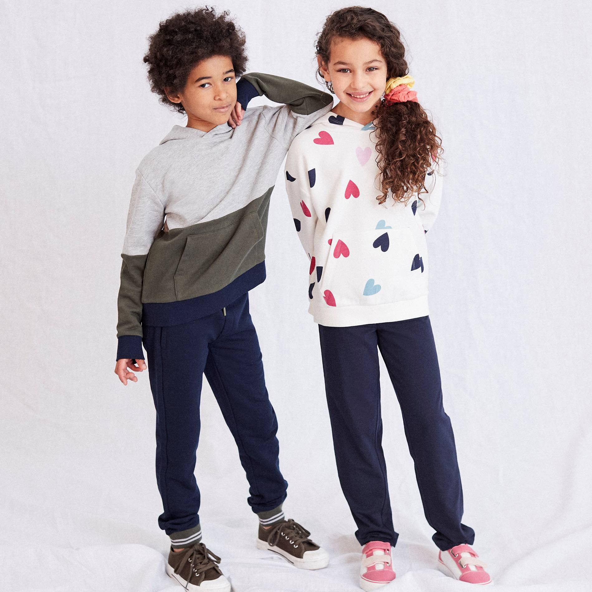 Jogging molleton en coton BIO, Bleu clair, large image number 0