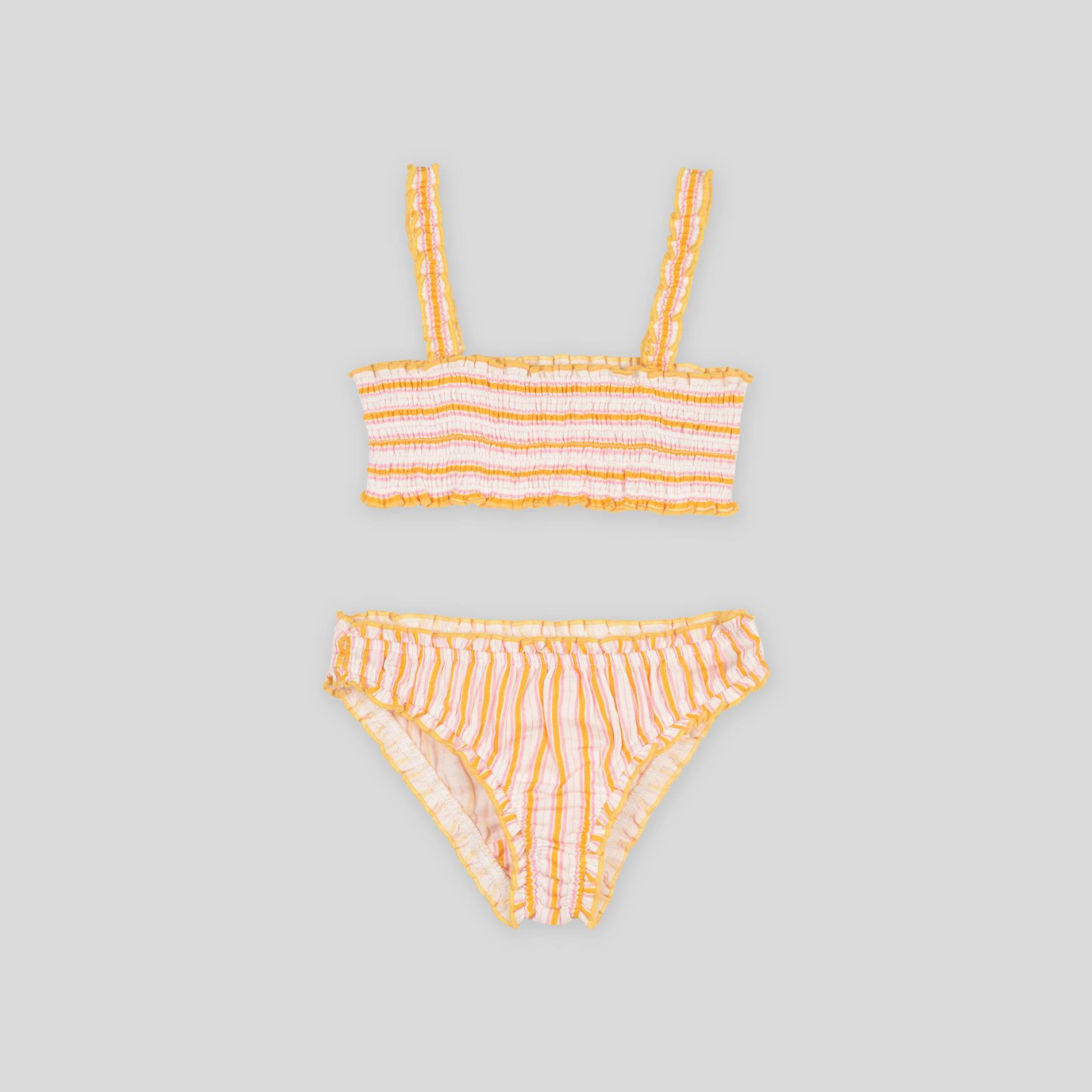 Maillot de bain 2 pièces en coton BIO, Orange, large image number 0
