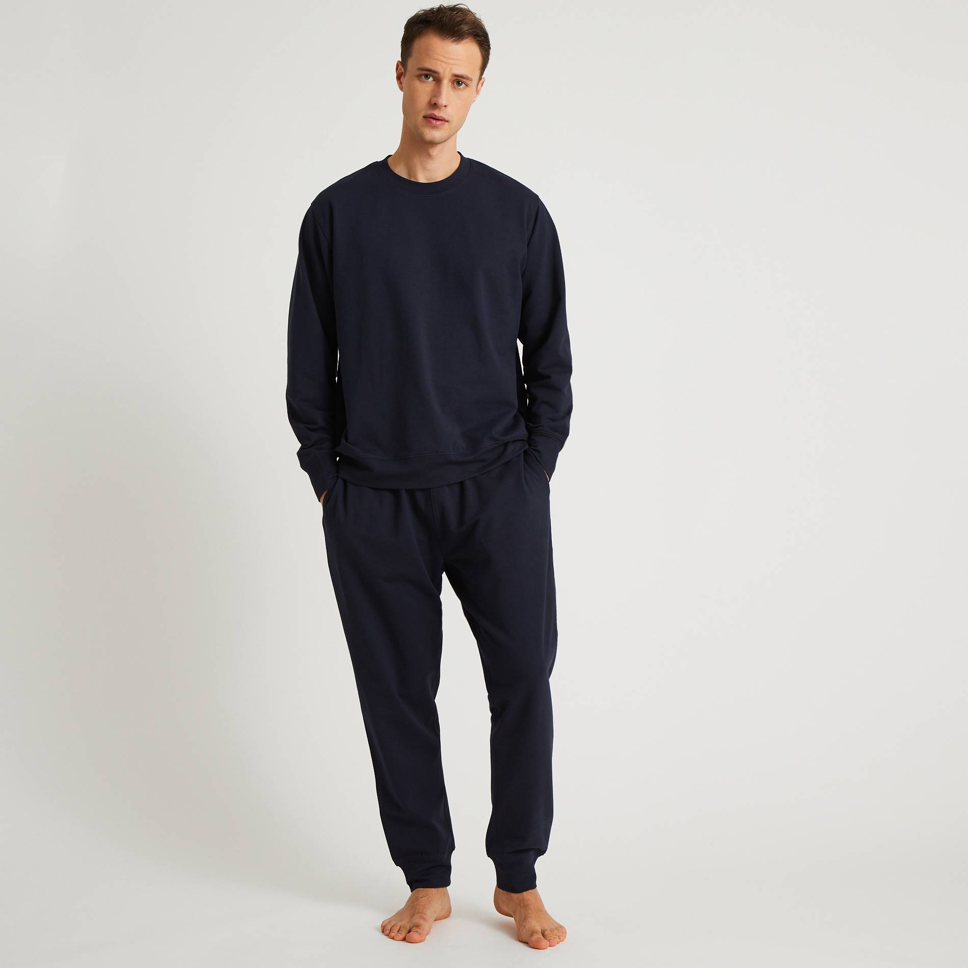 Ensemble homewear en molleton, Bleu foncé, large image number 0