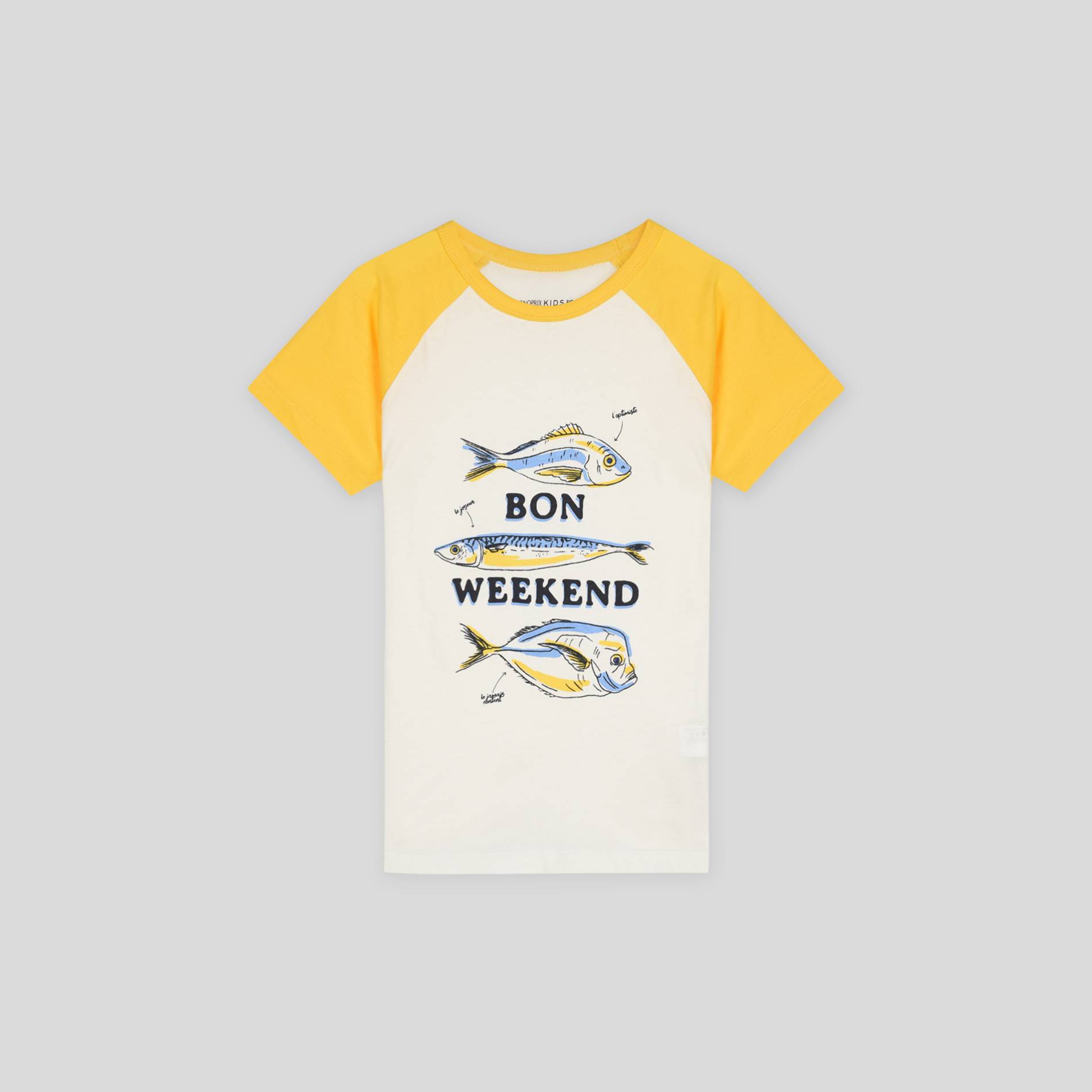 Tee-shirt imprimé en coton BIO, Ecru, large image number 0