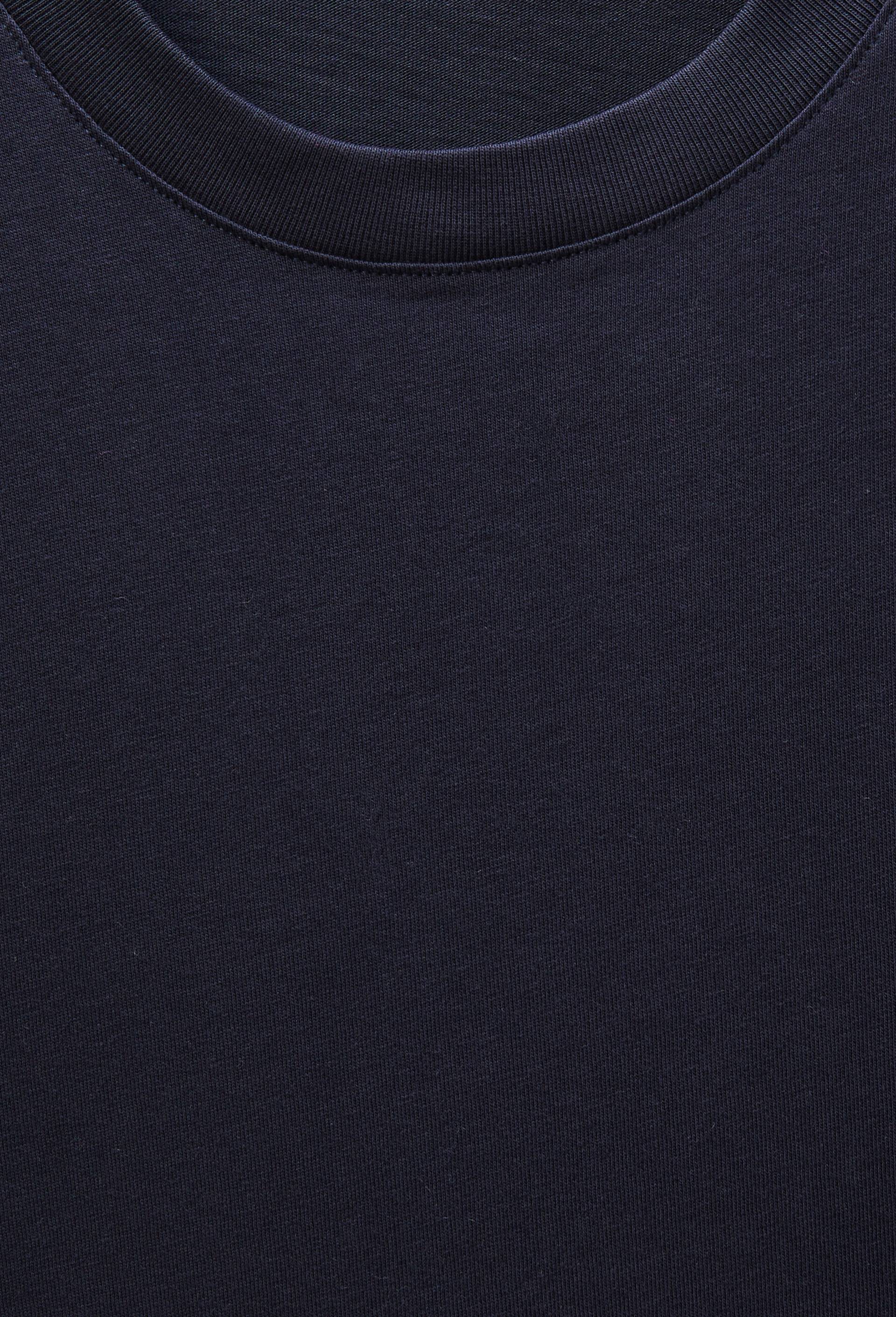 T-shirt col rond manches longues en coton BIO GOTS, Bleu fonc&eacute;, large image number 2.0