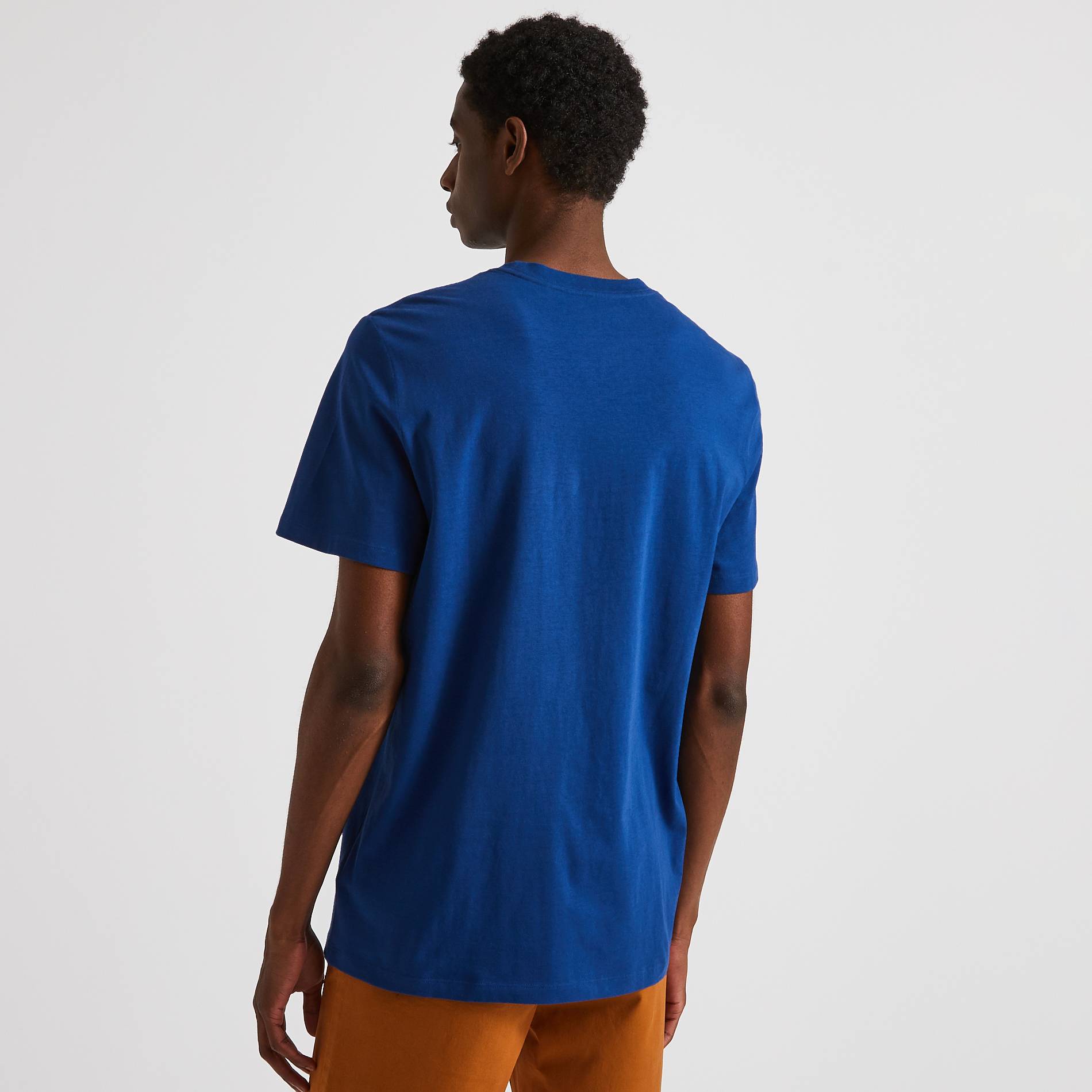 T-shirt manches courtes col rond en coton BIO GOTS, BLEU, large image number 1