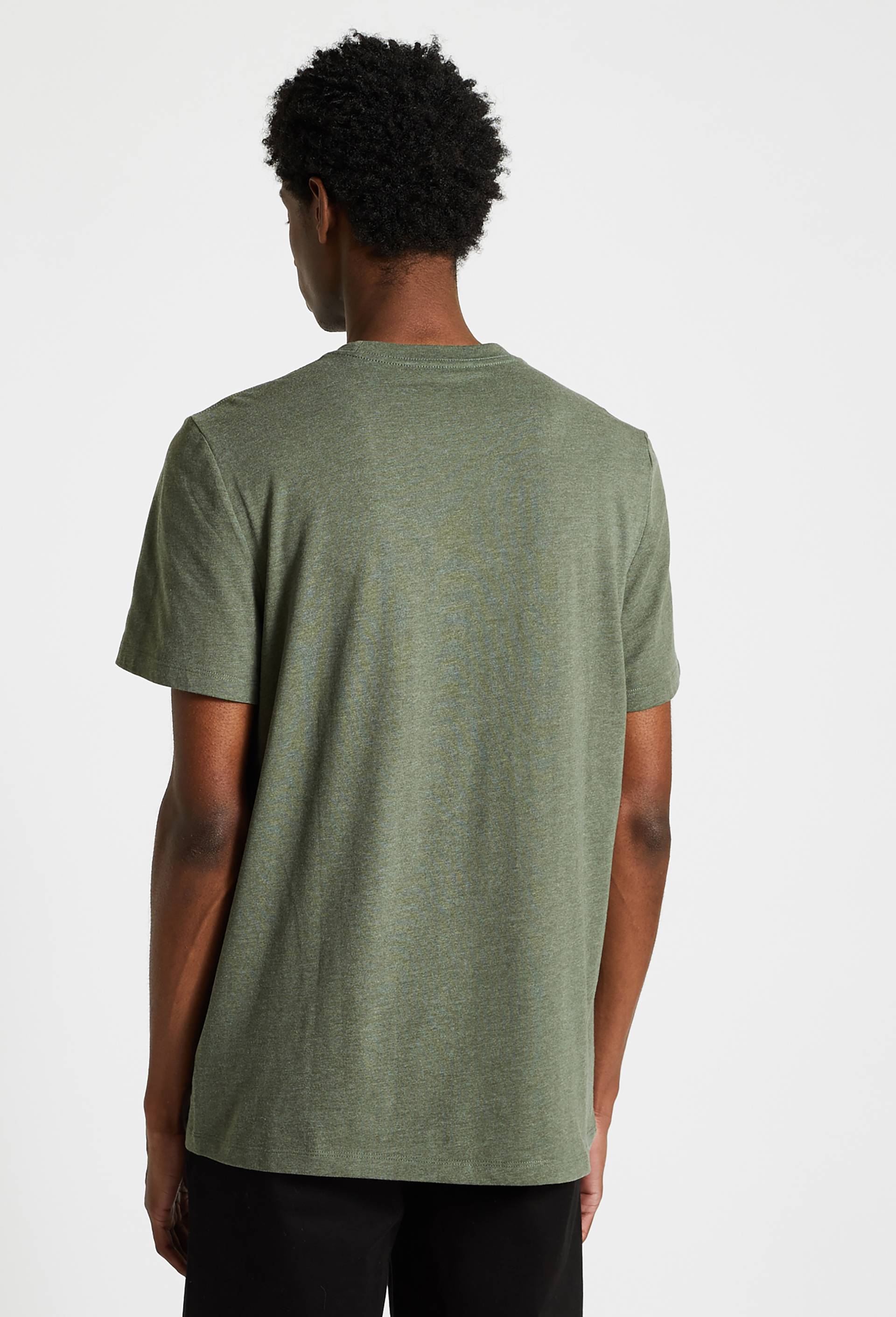 T-shirt manches courtes col rond contenant du coton BIO, Vert fonc&eacute;, large image number 1