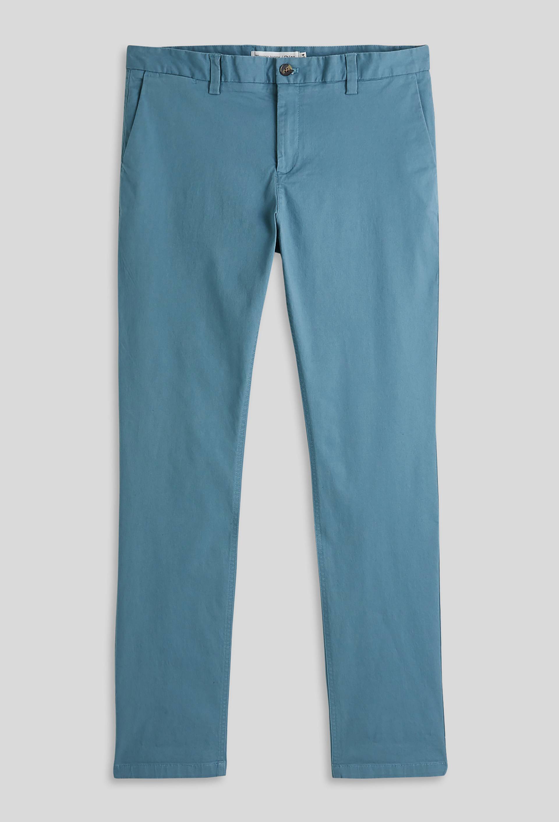 Pantalon chino straight en coton BIO, Bleu, large image number 2