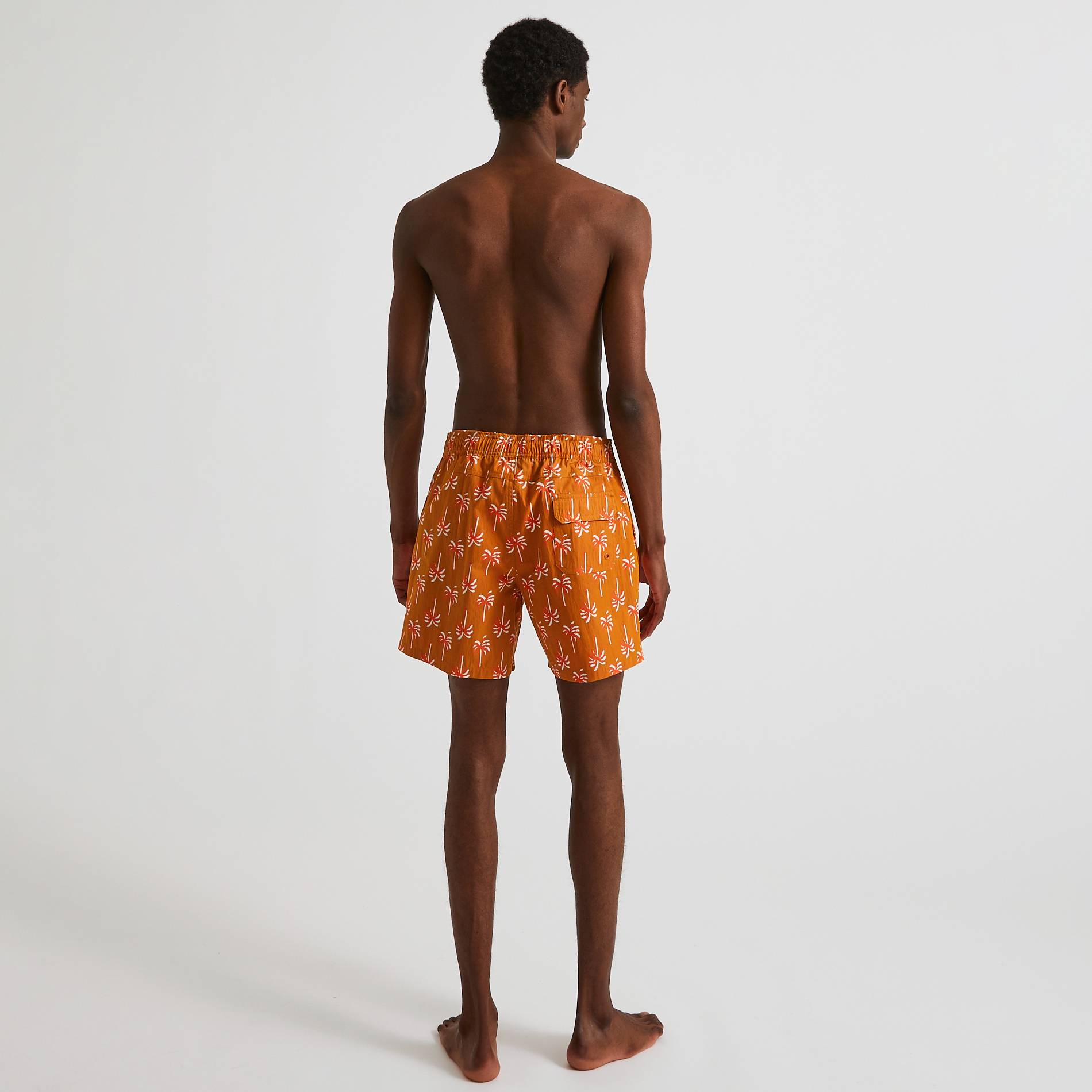 Short de bain imprimé, Orange, large image number 1.0