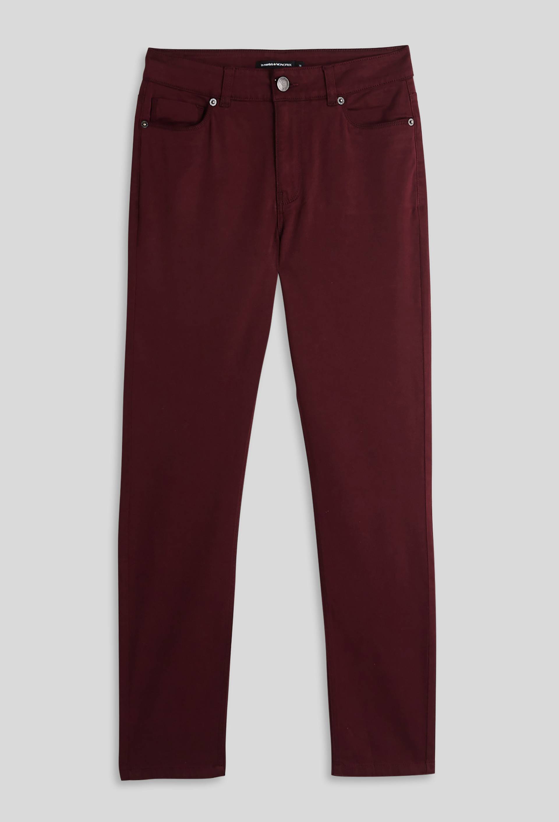 Pantalon slim à poches, Rouge foncé, large image number 2