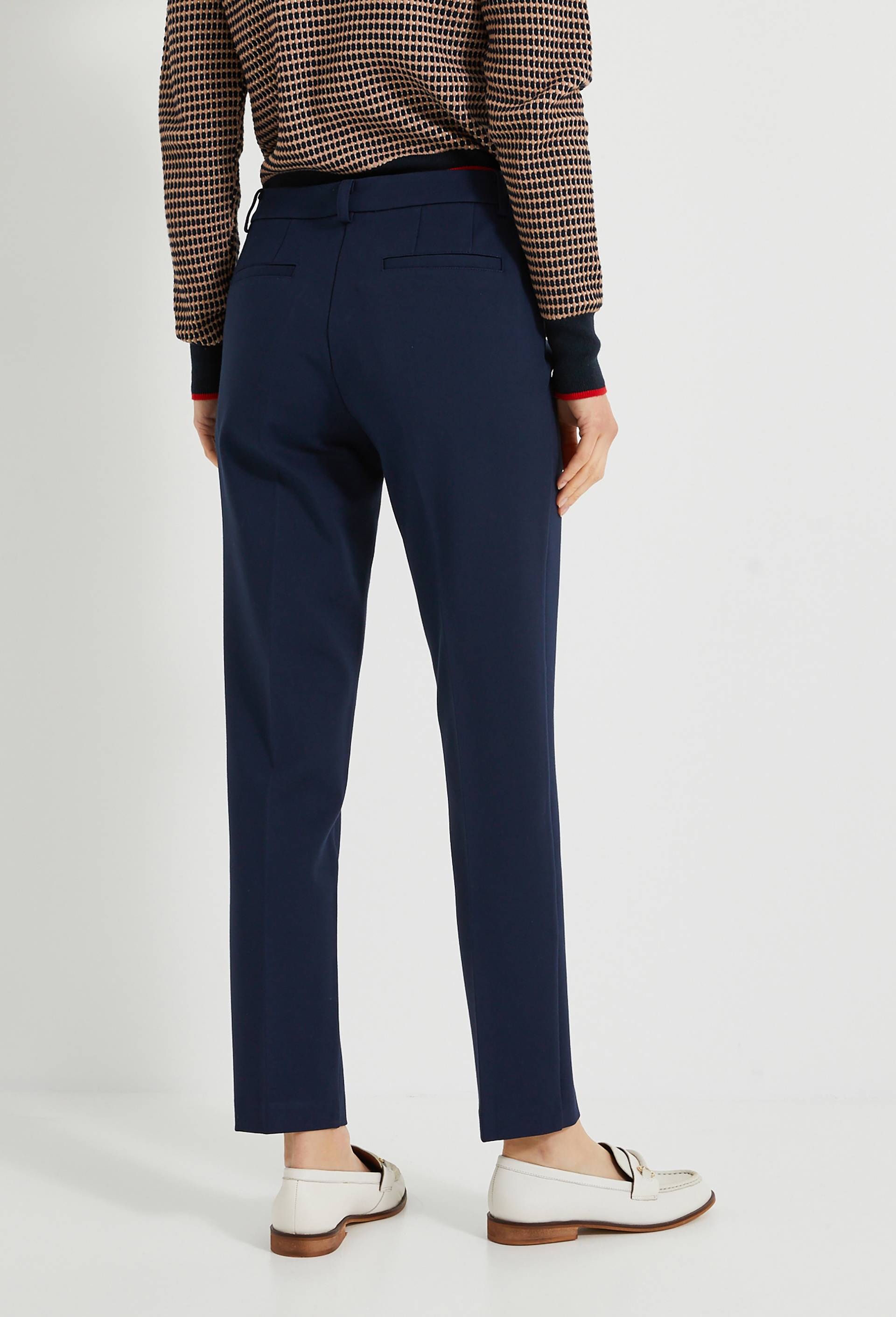 Pantalon slim en maille, Bleu foncé, large image number 1