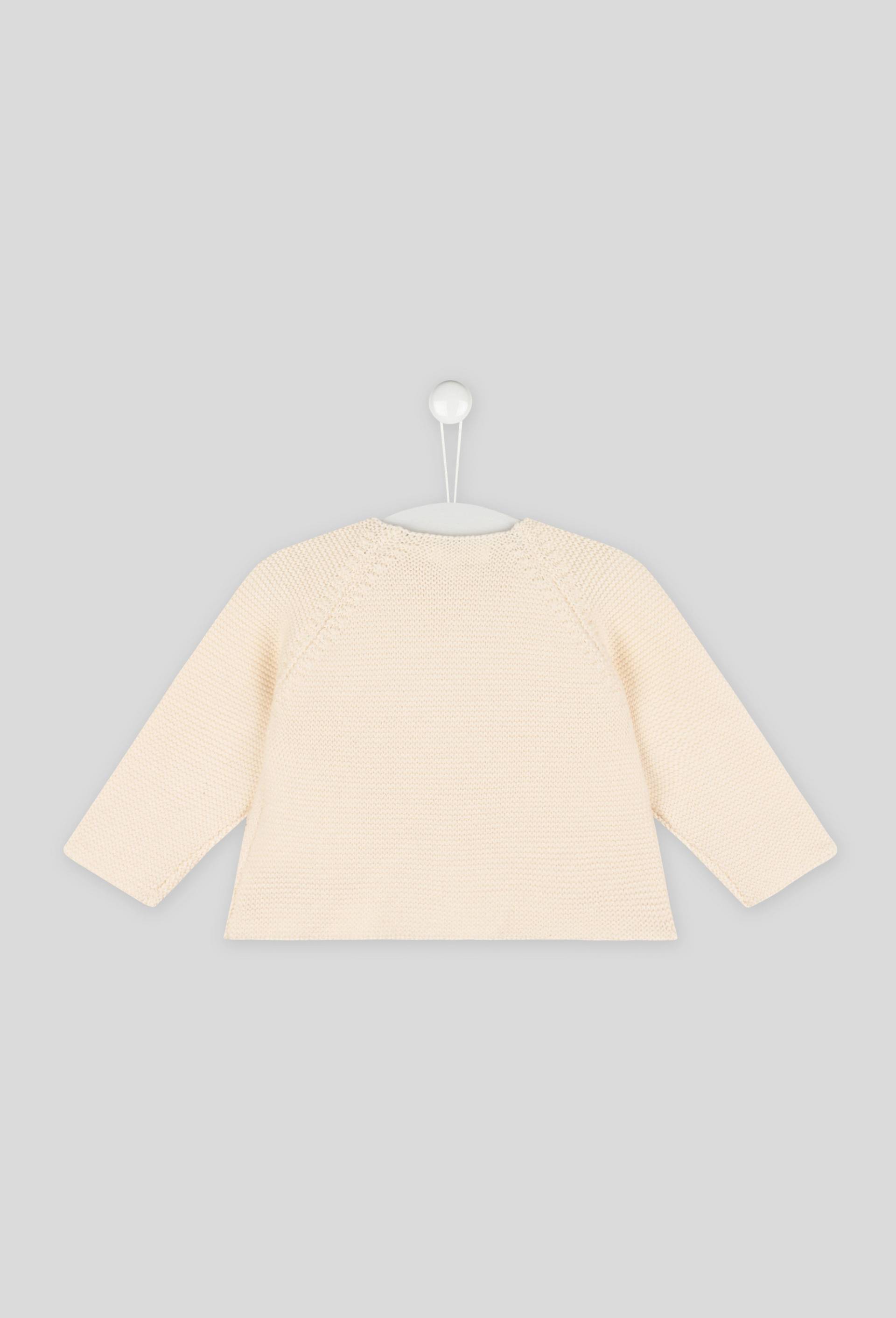 Cardigan mixte, contient du coton BIO, Oeko-Tex, Ecru, large image number 1