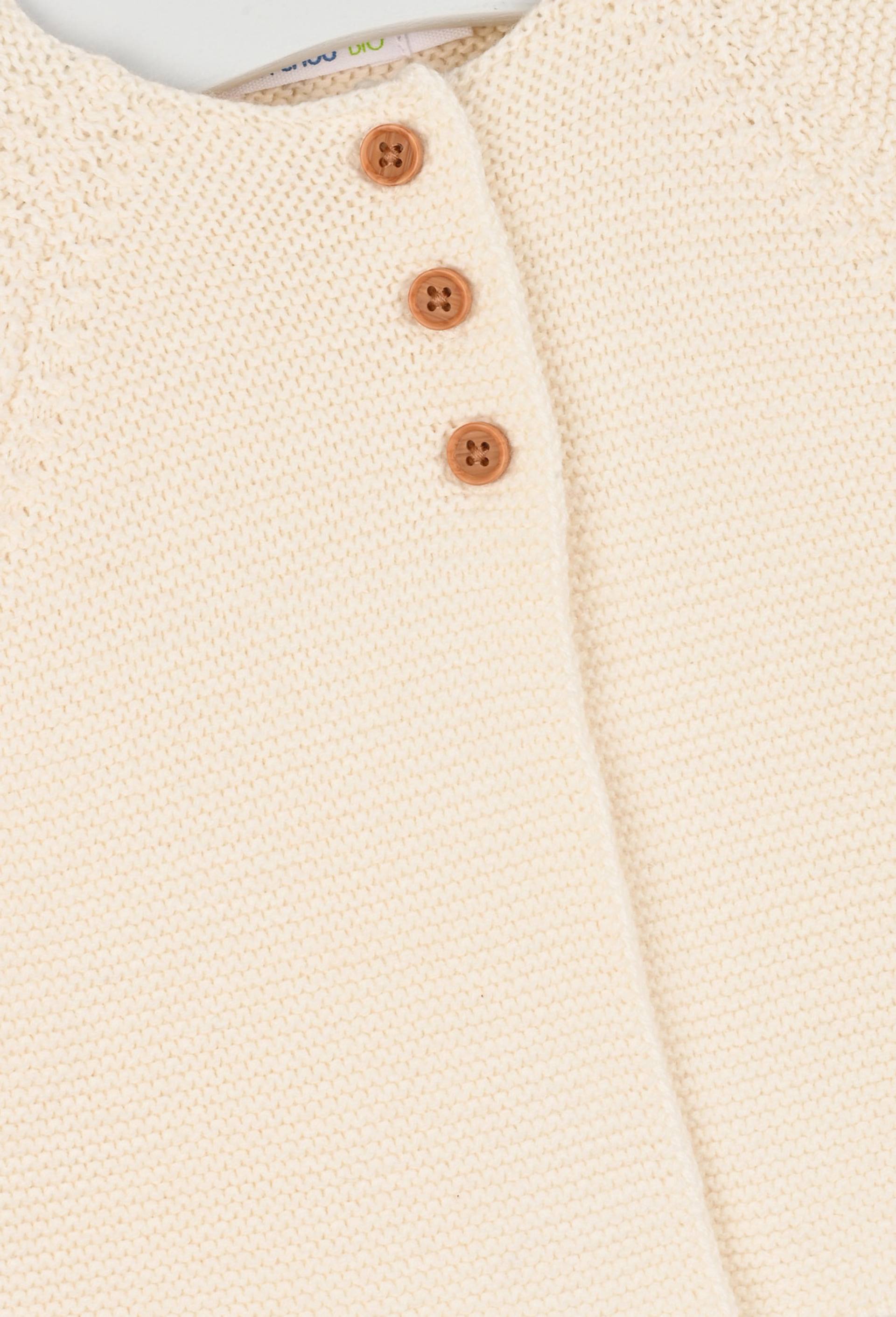 Cardigan mixte, contient du coton BIO, Oeko-Tex, Ecru, large image number 2