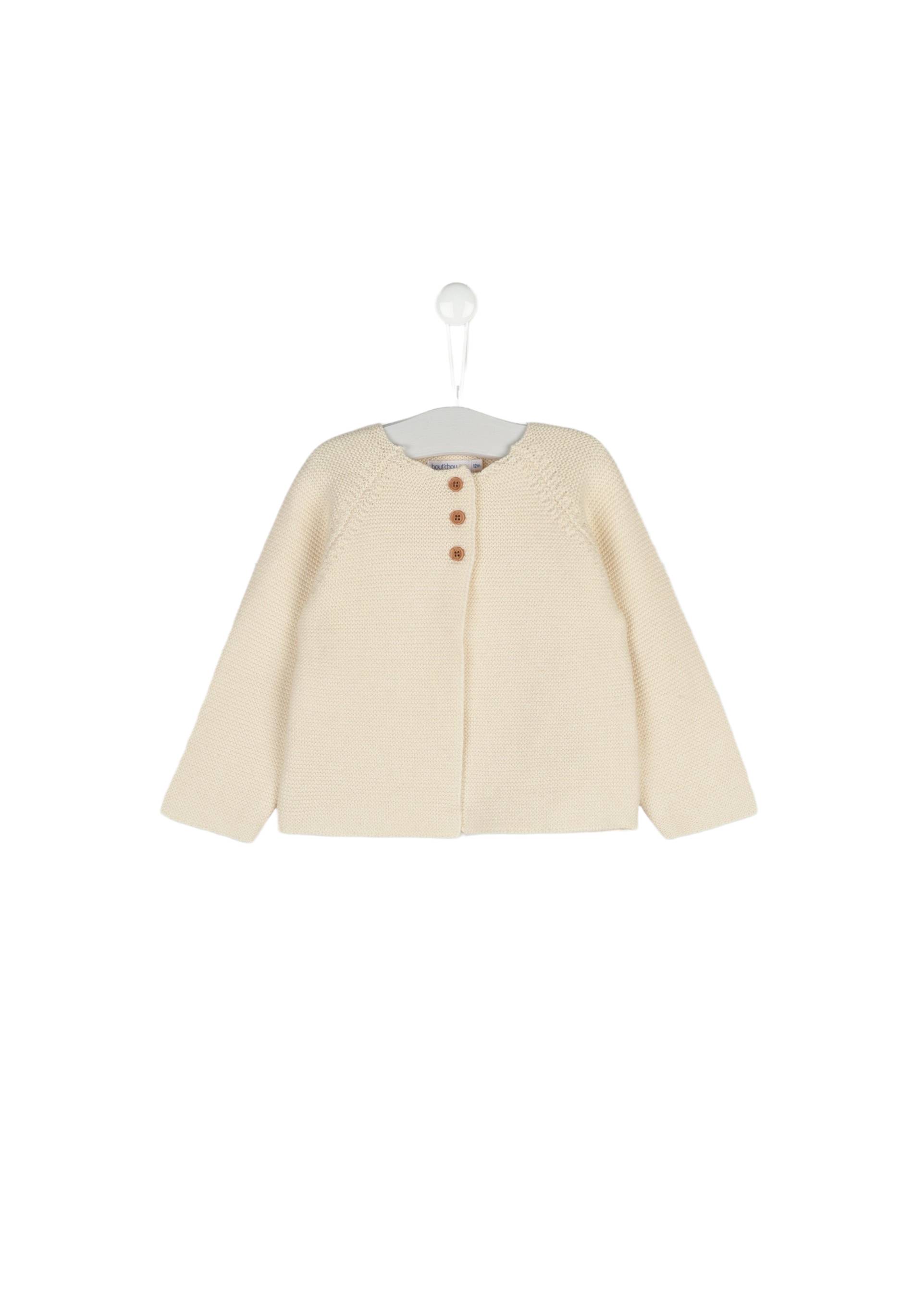 Cardigan mixte, contient du coton BIO, Oeko-Tex, Ecru, large image number 3