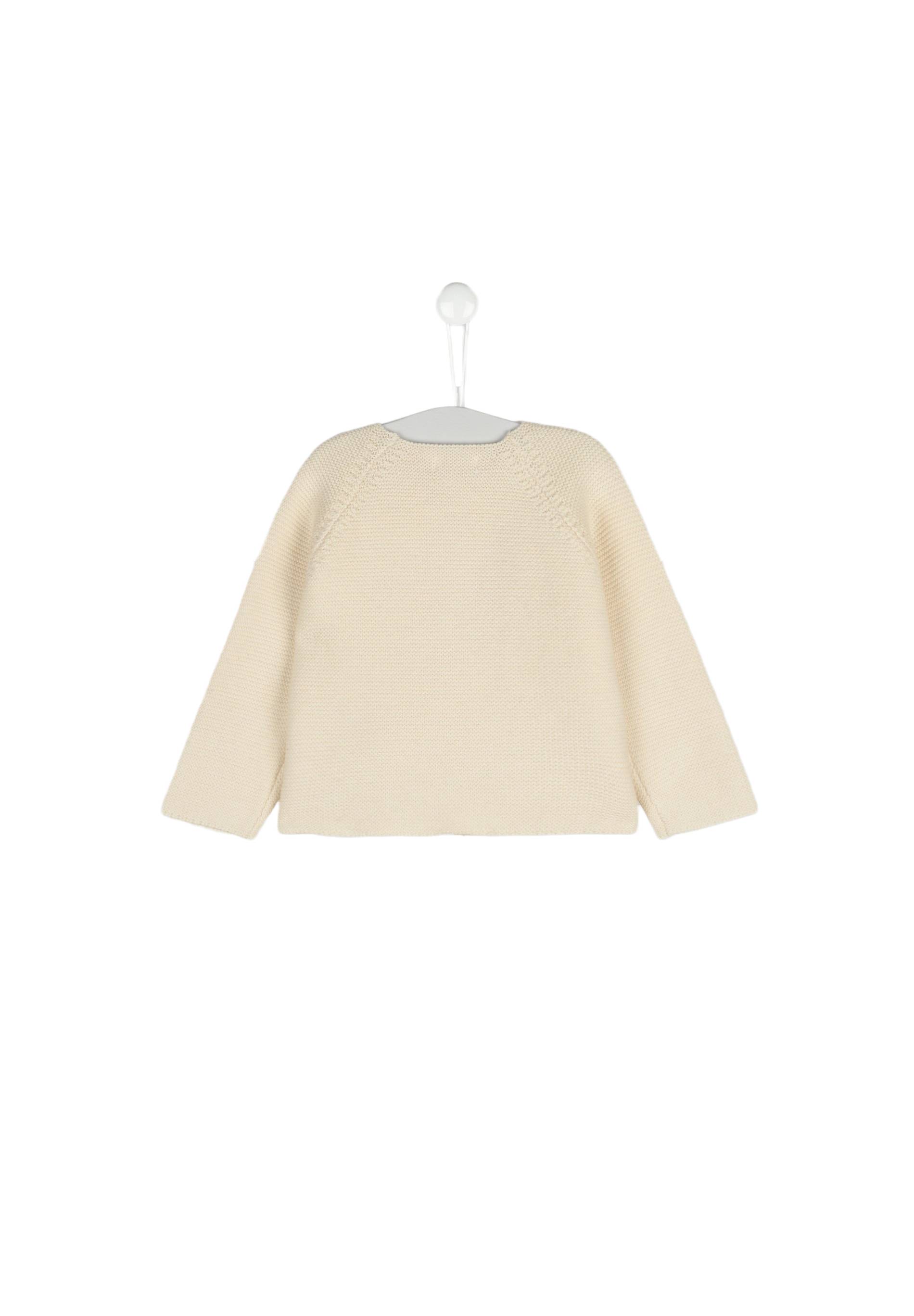 Cardigan mixte, contient du coton BIO, Oeko-Tex, Ecru, large image number 4