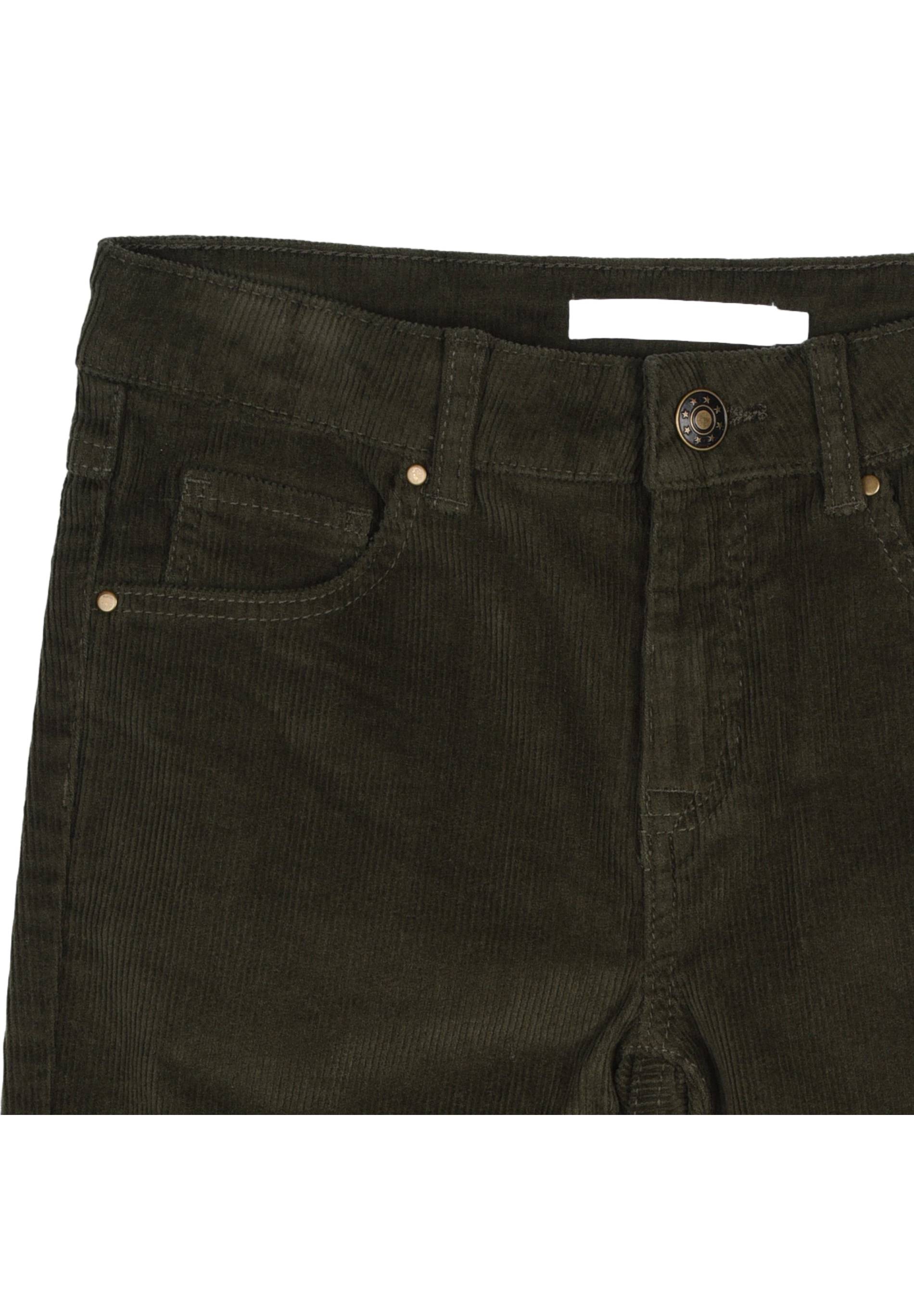 Pantalon en velours coupe slim certifié Oekotex, Vert foncé, large image number 5
