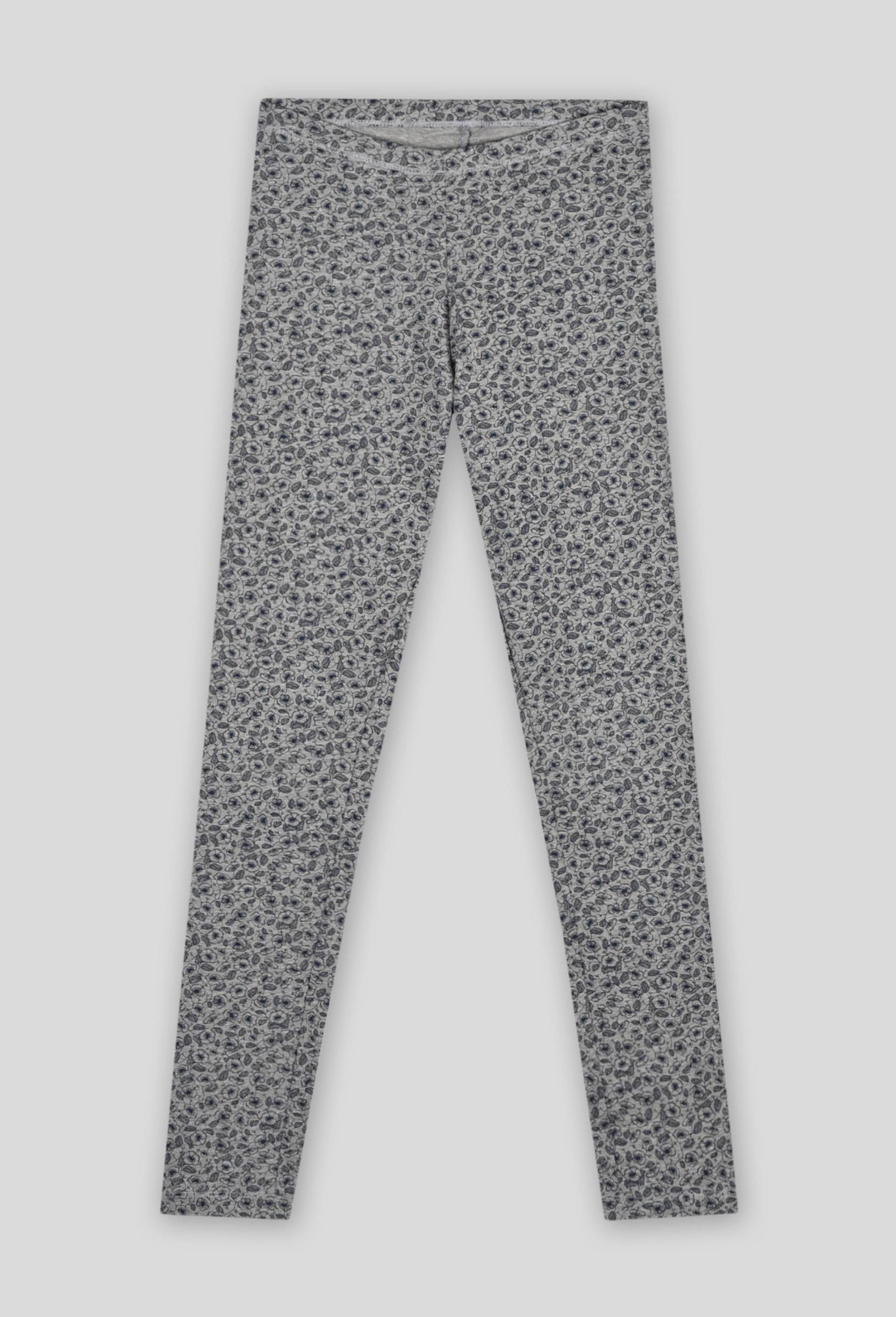 Legging imprimé en coton BIO, Gris, large image number 0.0