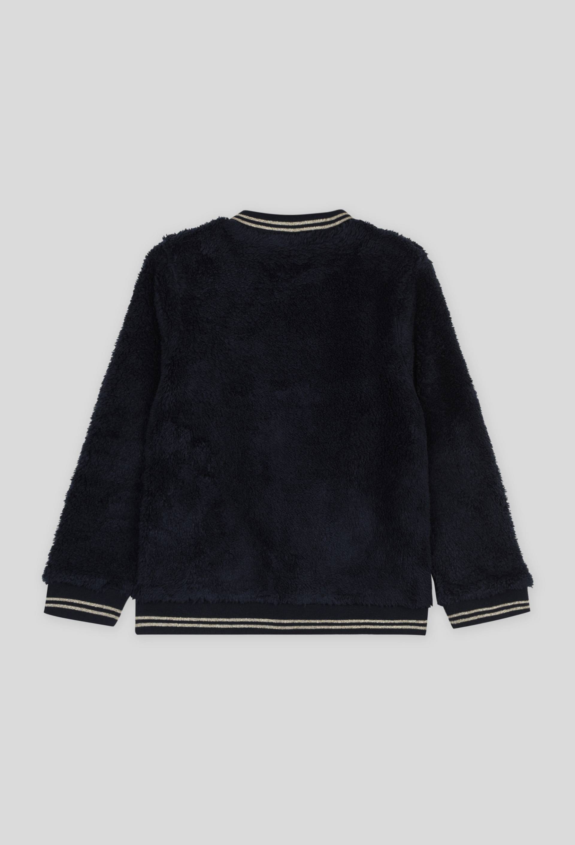 Cardigan teddy en molleton reversible, Oeko-Tex, Bleu fonc&eacute;, large image number 1