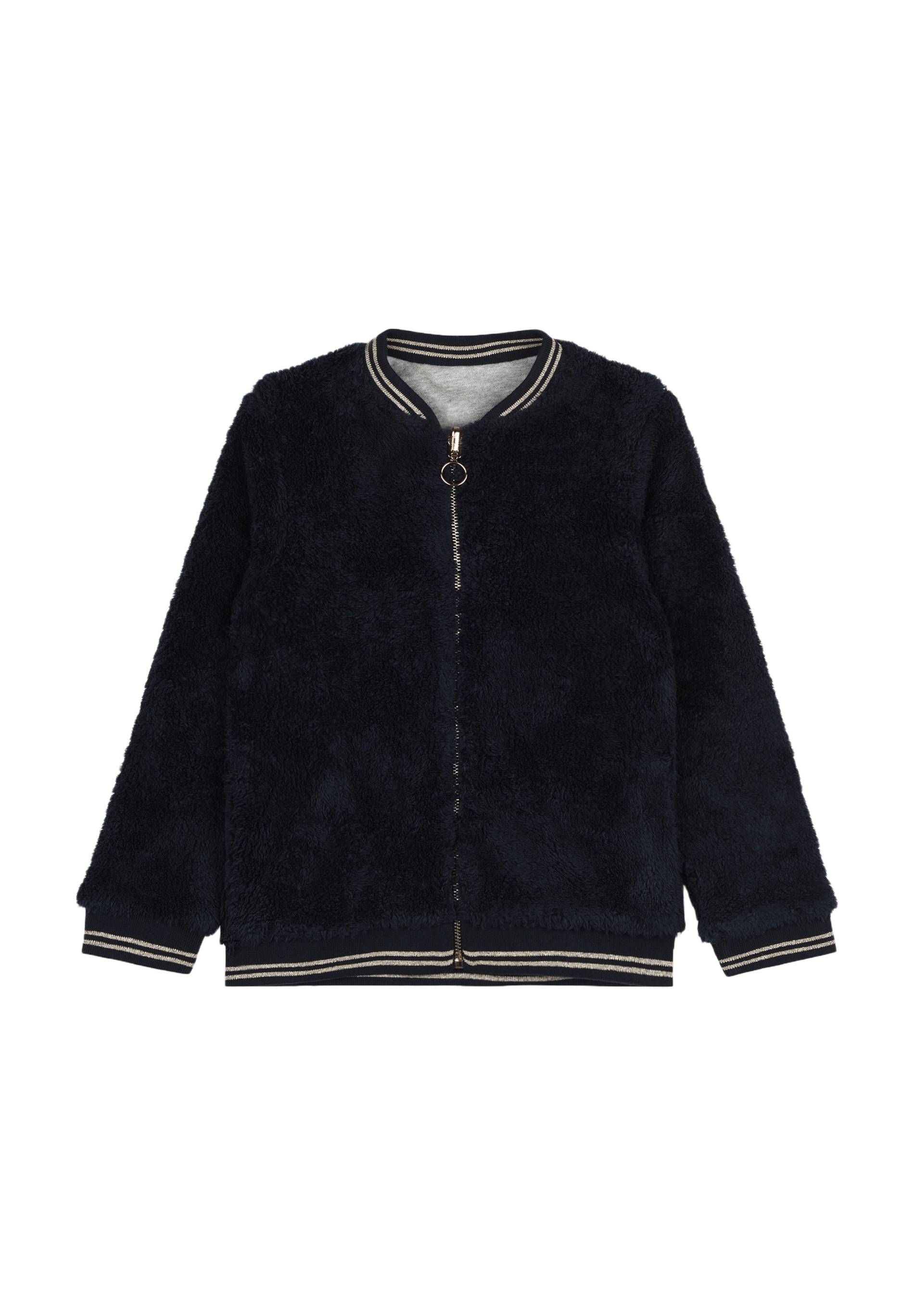 Cardigan teddy en molleton reversible, Oeko-Tex, Bleu fonc&eacute;, large image number 3.0