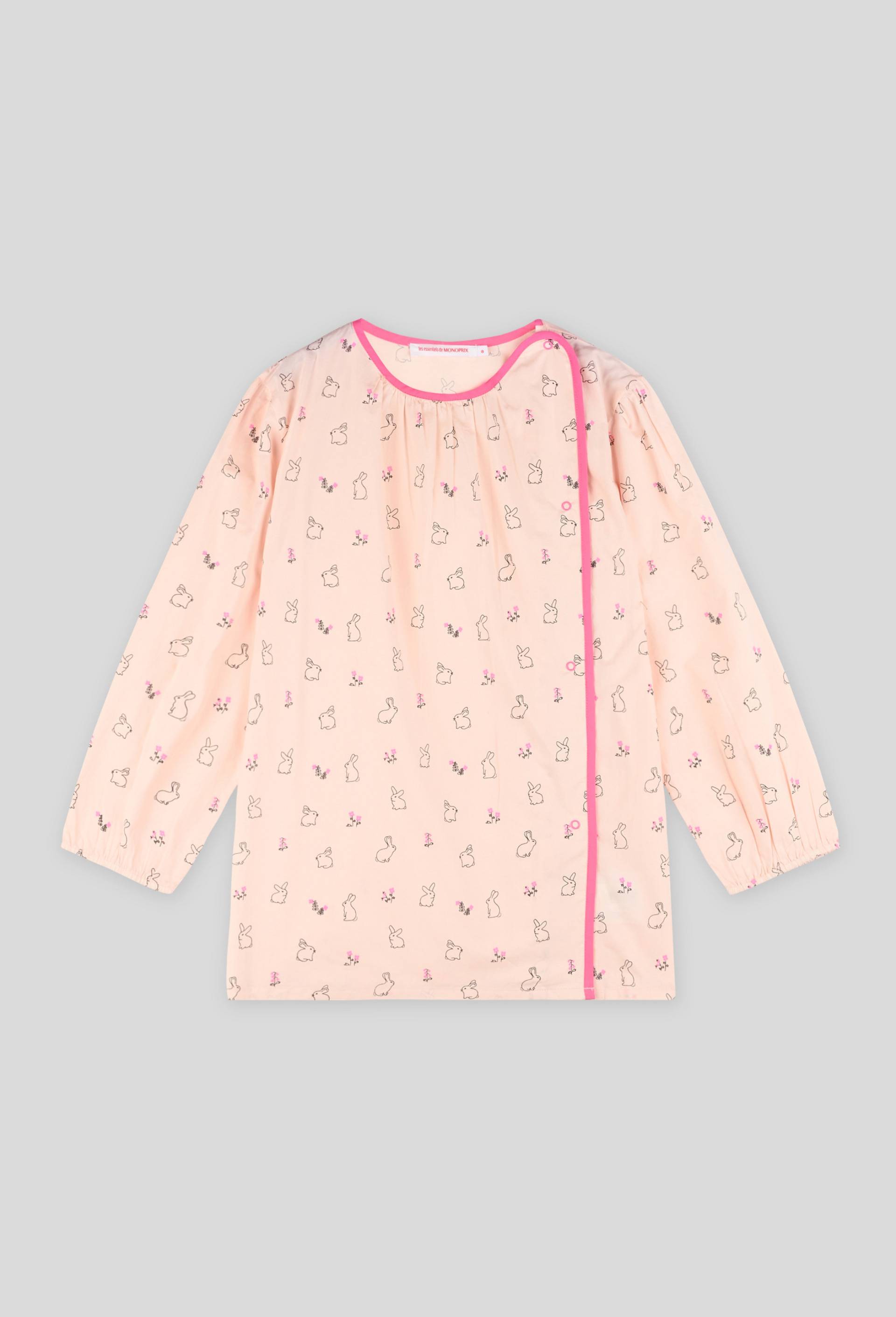 Tablier imprim&eacute; certifi&eacute; Oekotex, Rose clair, large image number 0