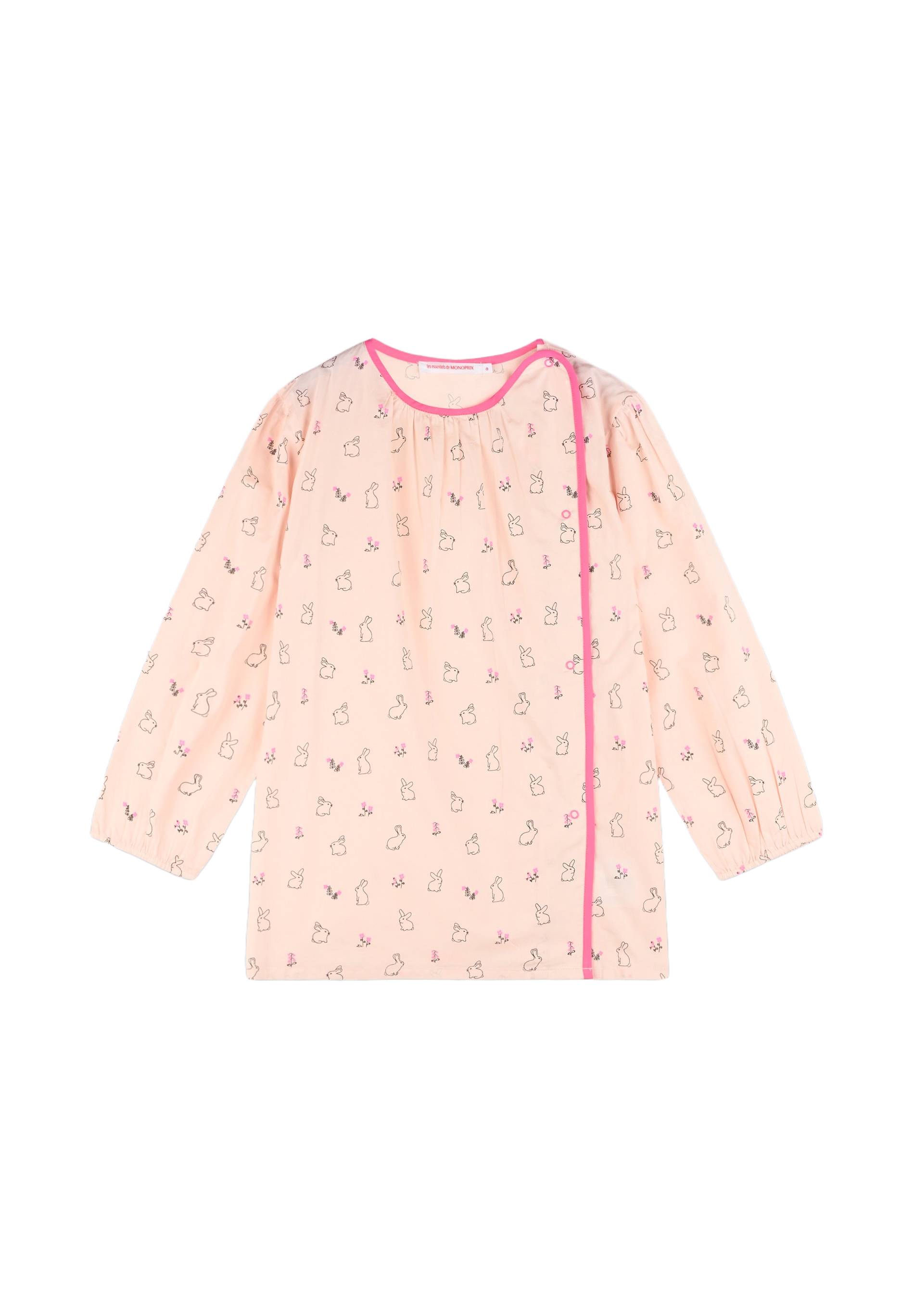 Tablier imprim&eacute; certifi&eacute; Oekotex, Rose clair, large image number 3