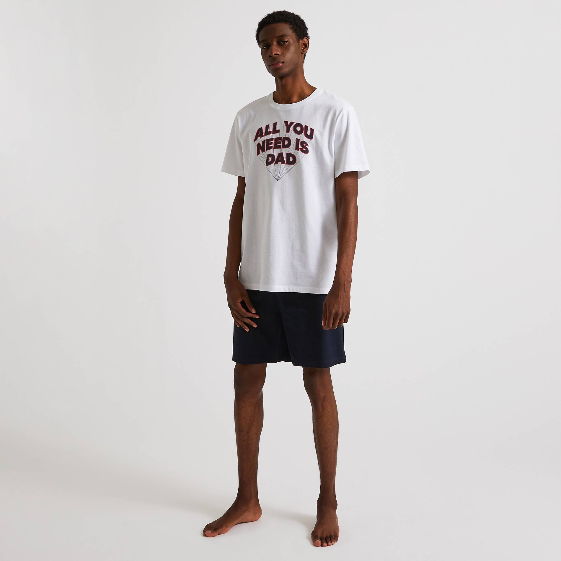 Pyjama short en jersey BIO, Blanc, large image number 0.0