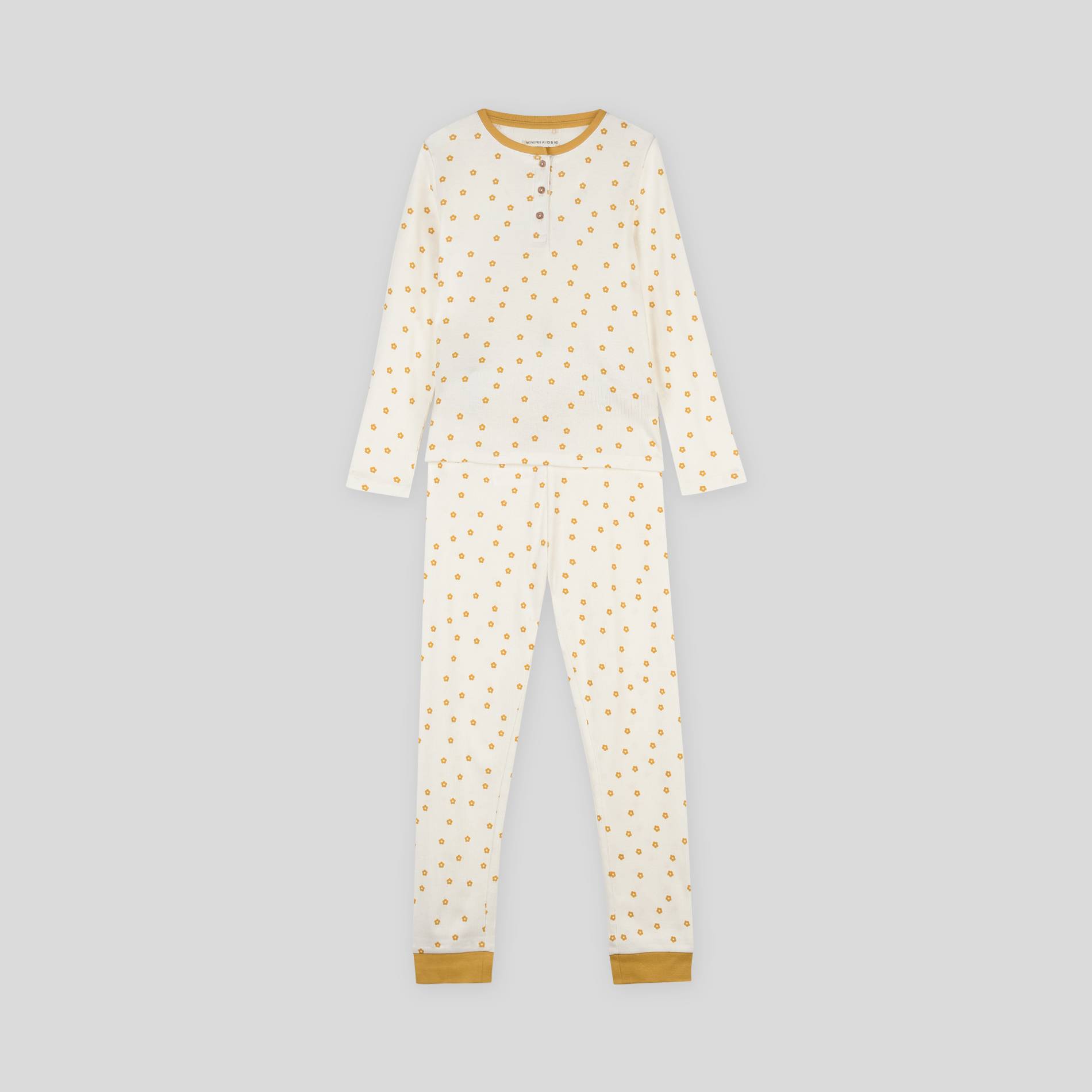 Pyjama en jersey imrpim{, Ecru, large image number 0