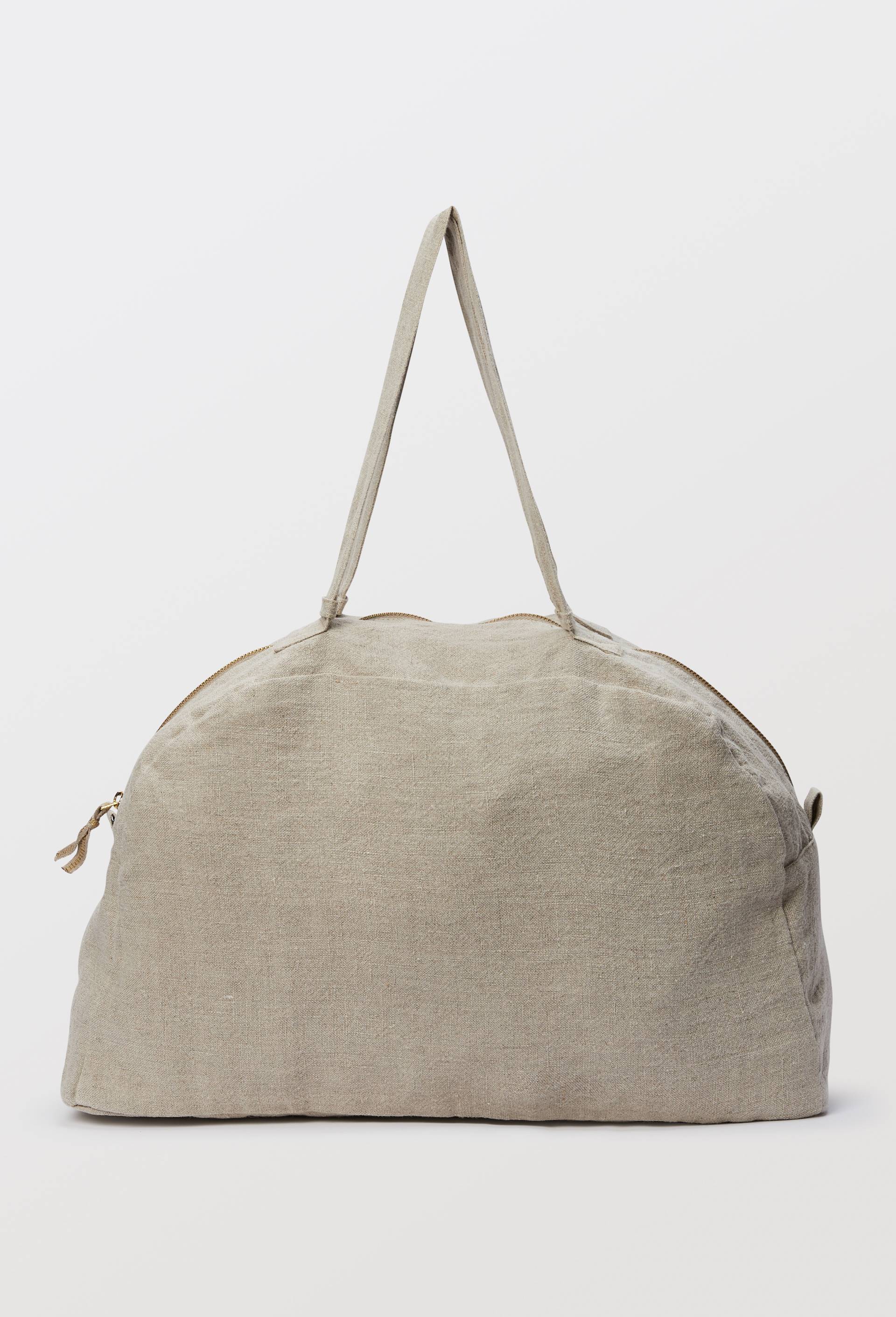 Cabas en lin, Beige clair, large image number 0