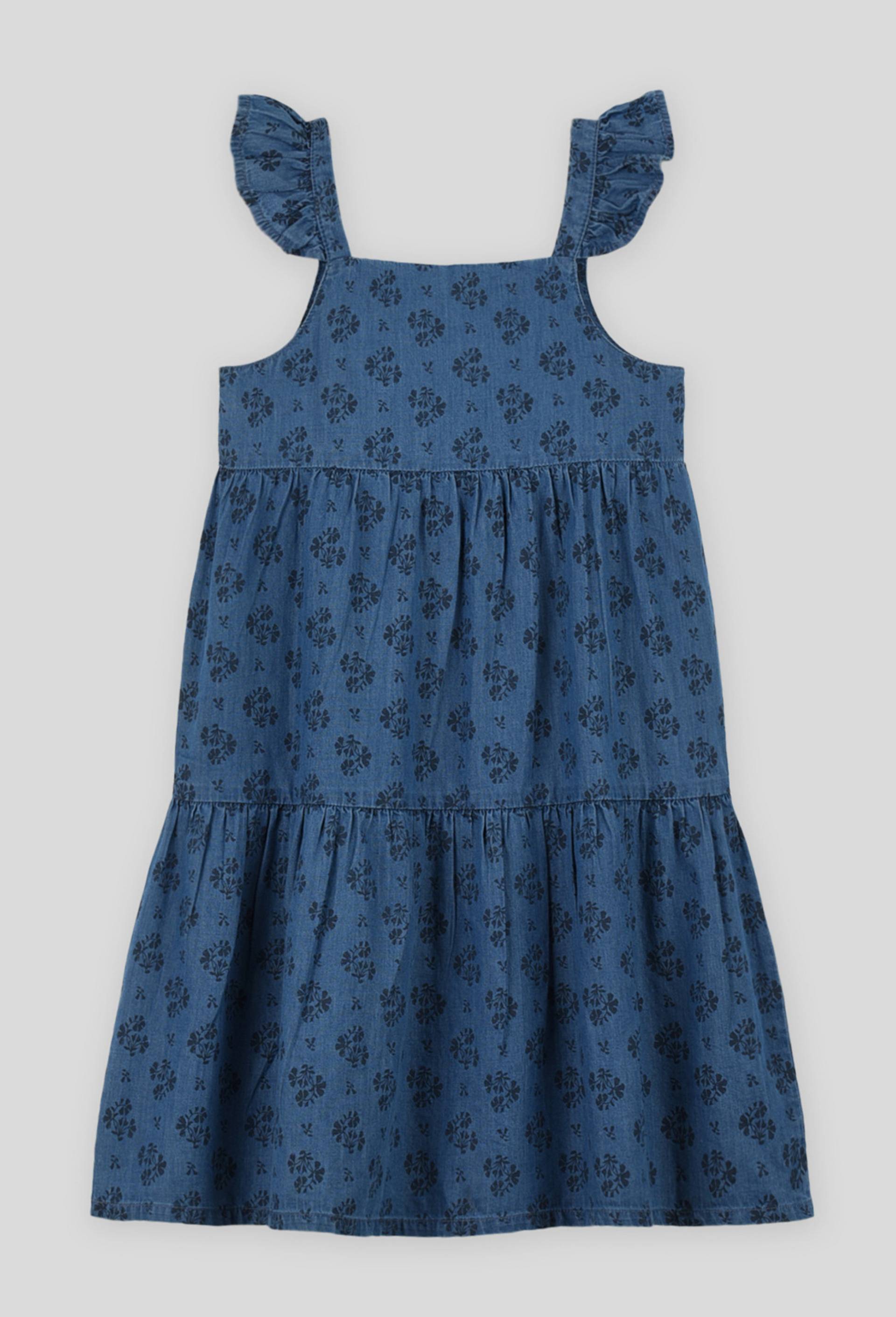 Robe imprimée en chambray BIO, Bleu clair, large image number 0.0