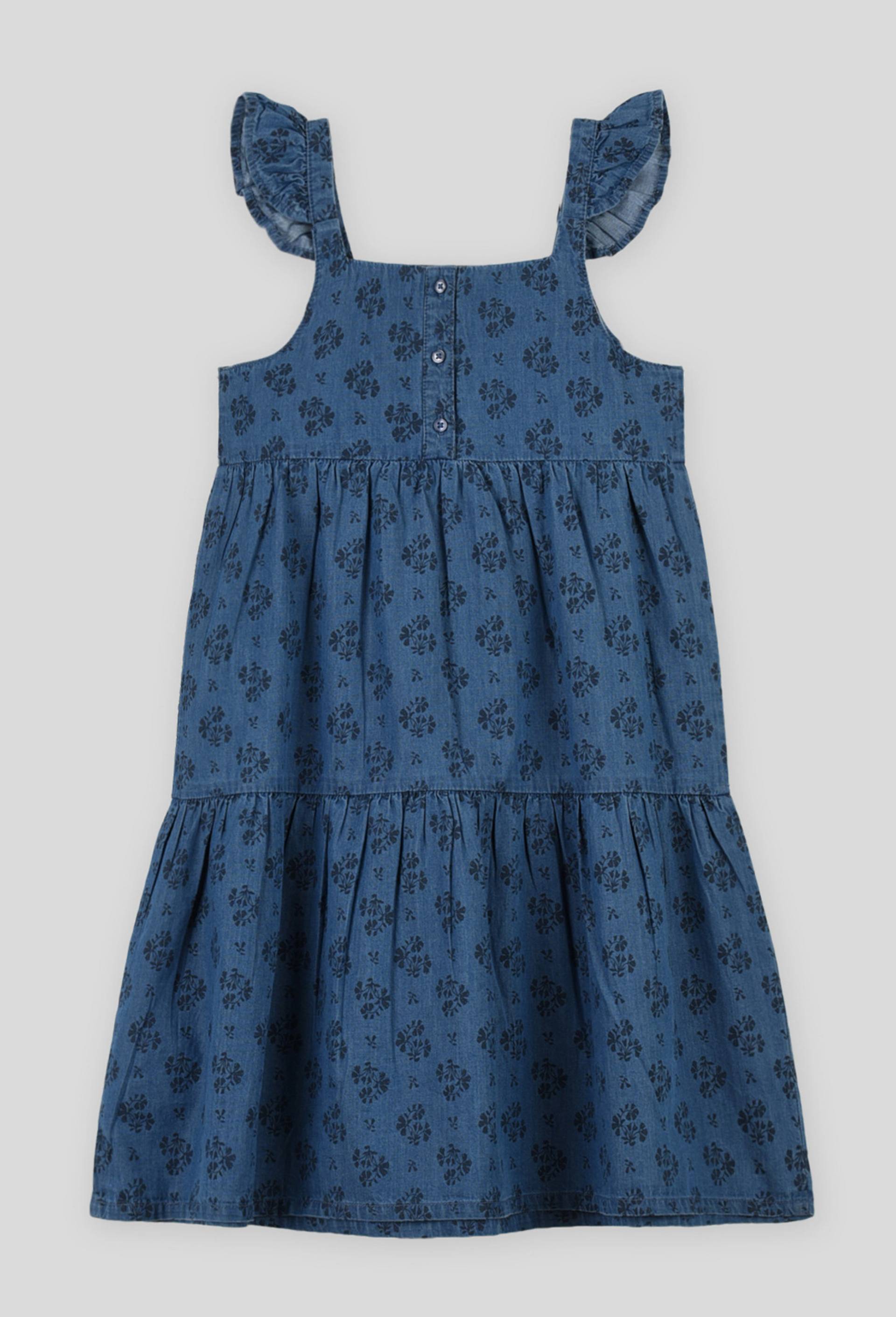 Robe imprimée en chambray BIO, Bleu clair, large image number 1