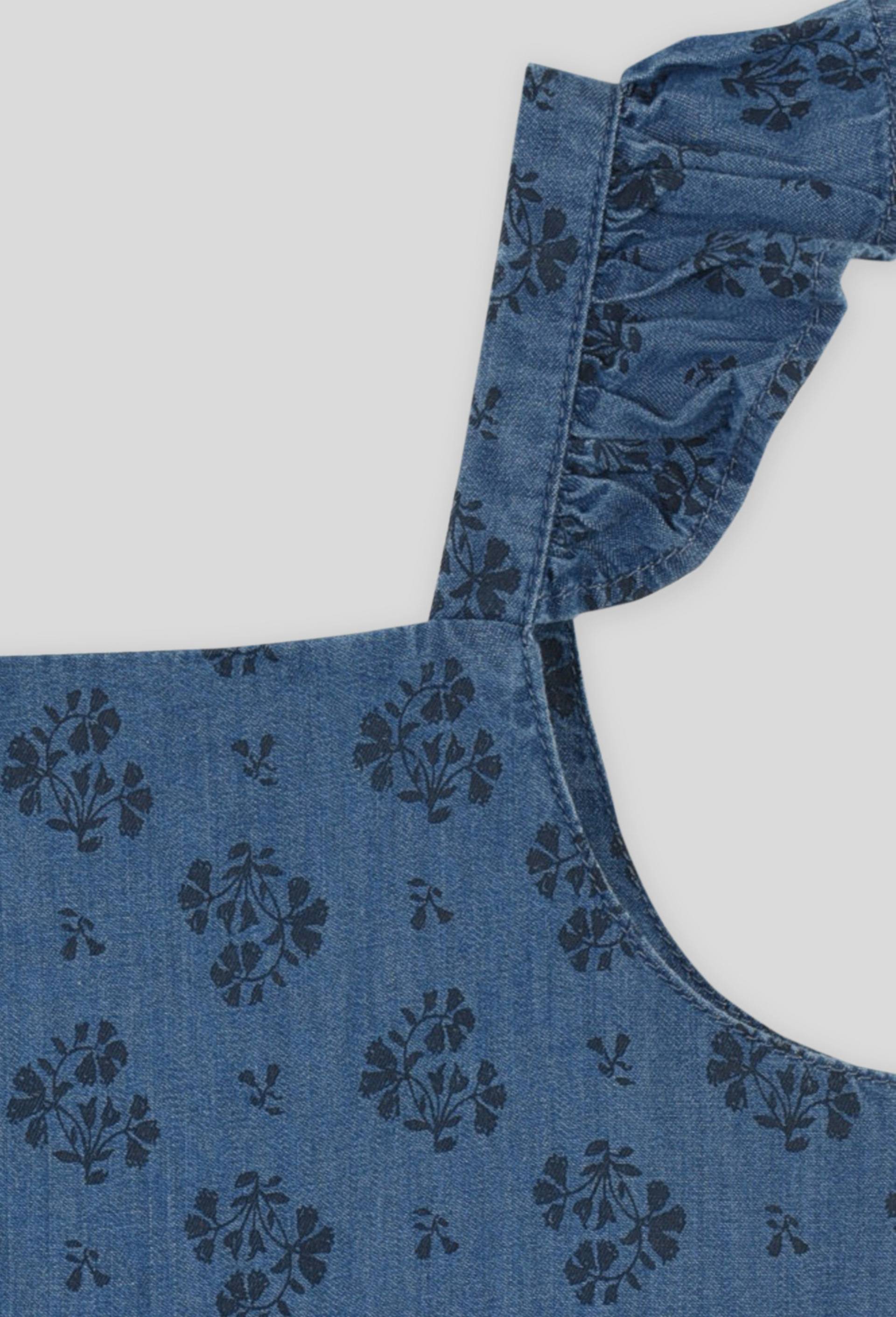 Robe imprimée en chambray BIO, Bleu clair, large image number 2