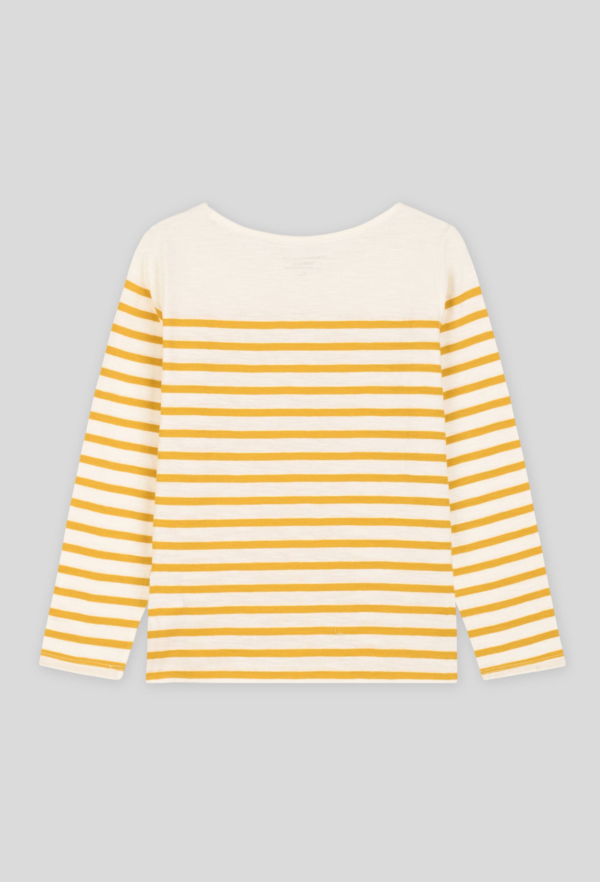 Marinière en coton certifiée Oekotex, Jaune foncé, large image number 1.0